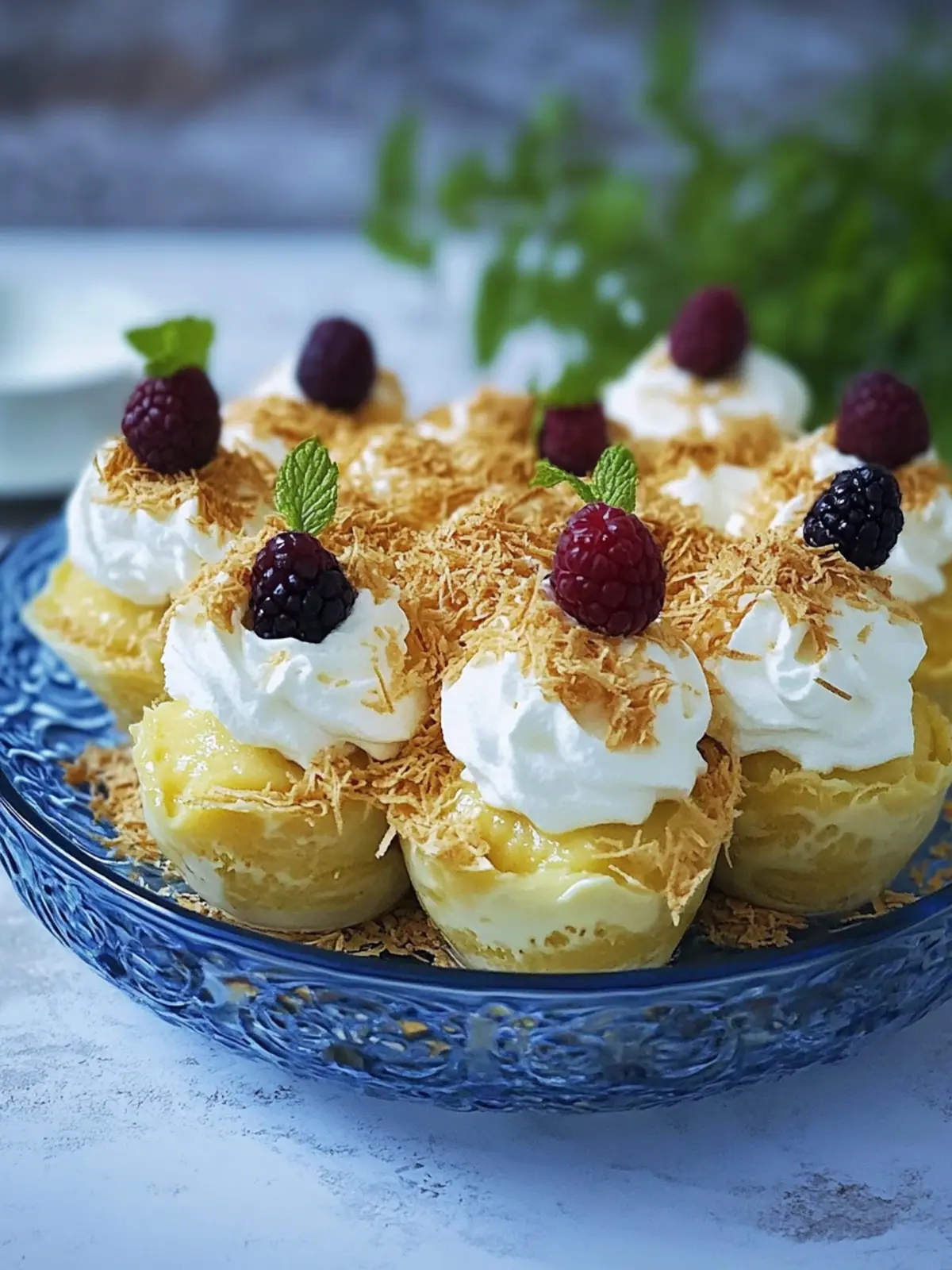 Kadayif-Nester mit Pudding: Süßer Genuss für jeden Anlass 3 Kadayif-Nester mit Pudding