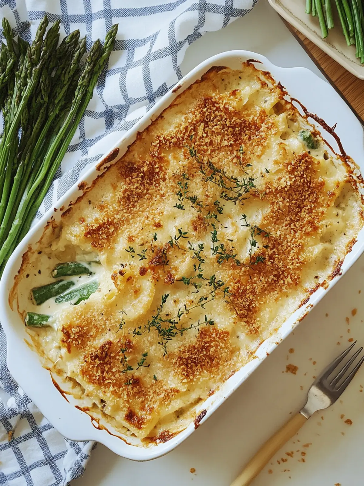 Überbackener Spargel au Gratin mit köstlichem Wisconsin Käse 4 Überbackener Spargel au Gratin