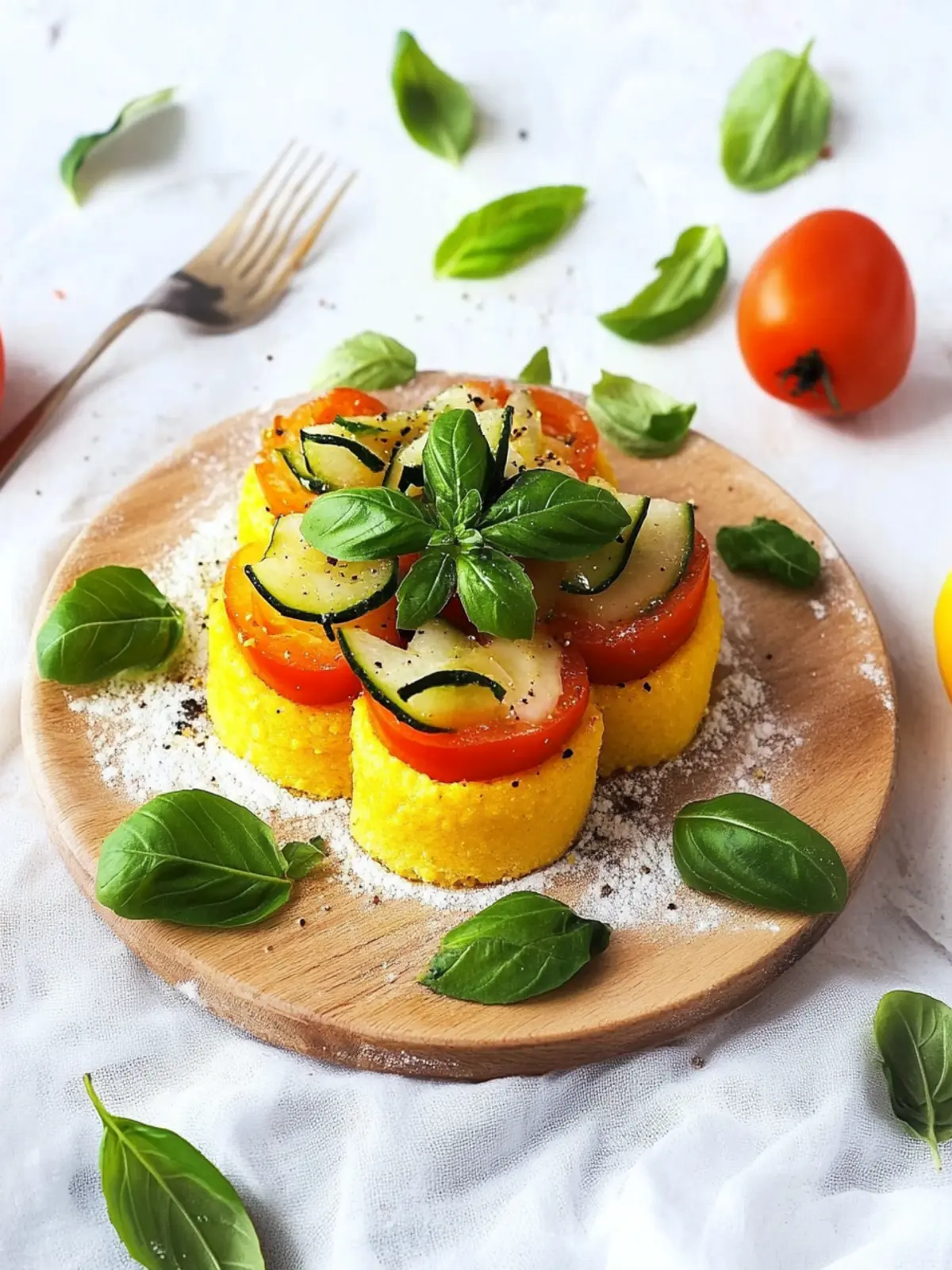 Köstliche Polenta-Häppchen mit frischem Gemüse für Feste 2 Polenta-Häppchen