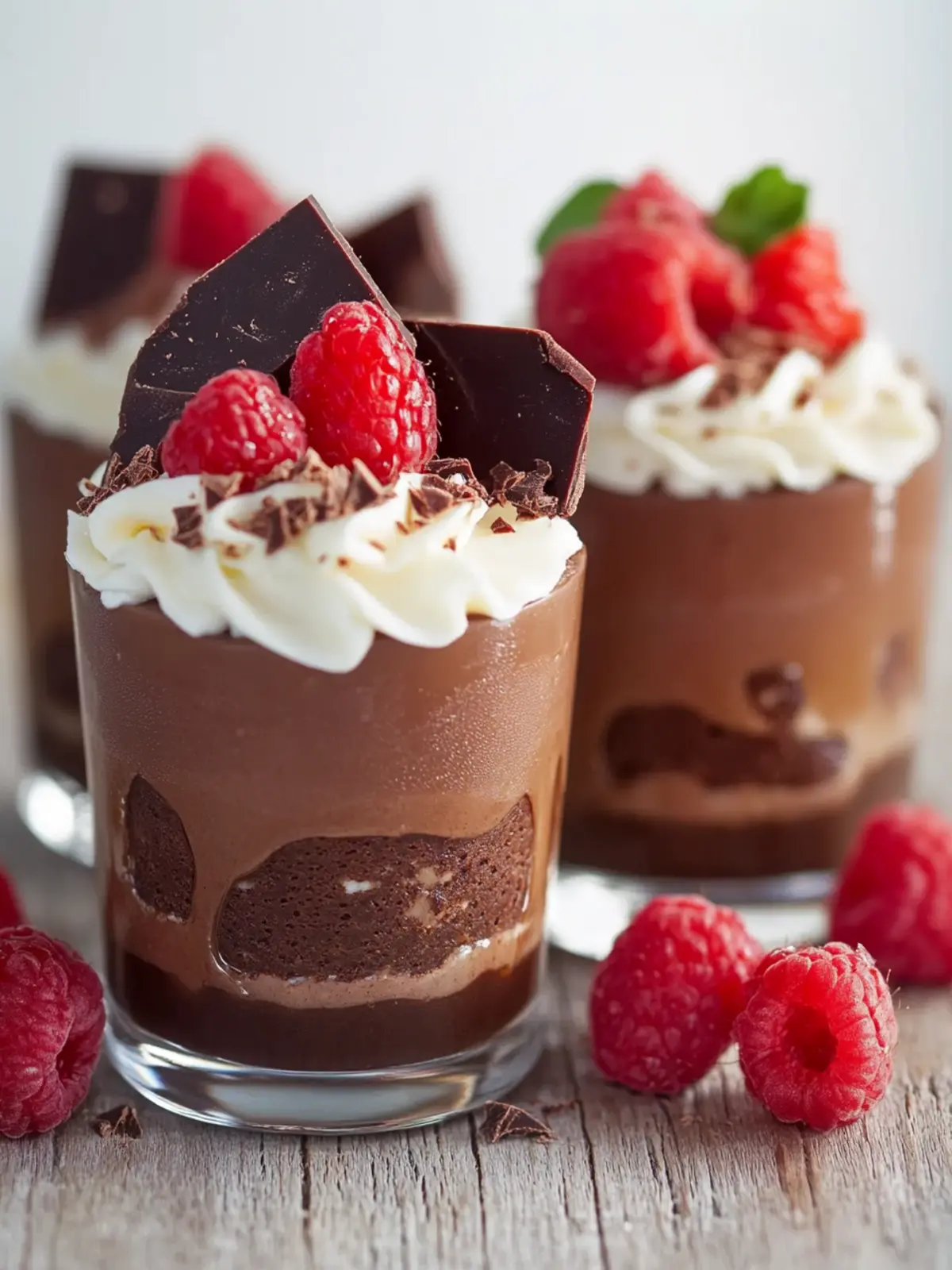 Kleine Schoko-Mousse-Törtchen