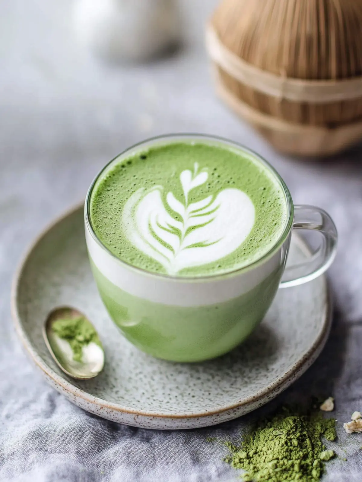 Cremige Matcha Grüntee Latte für den perfekten Energieschub 4 Matcha Grüntee Latte
