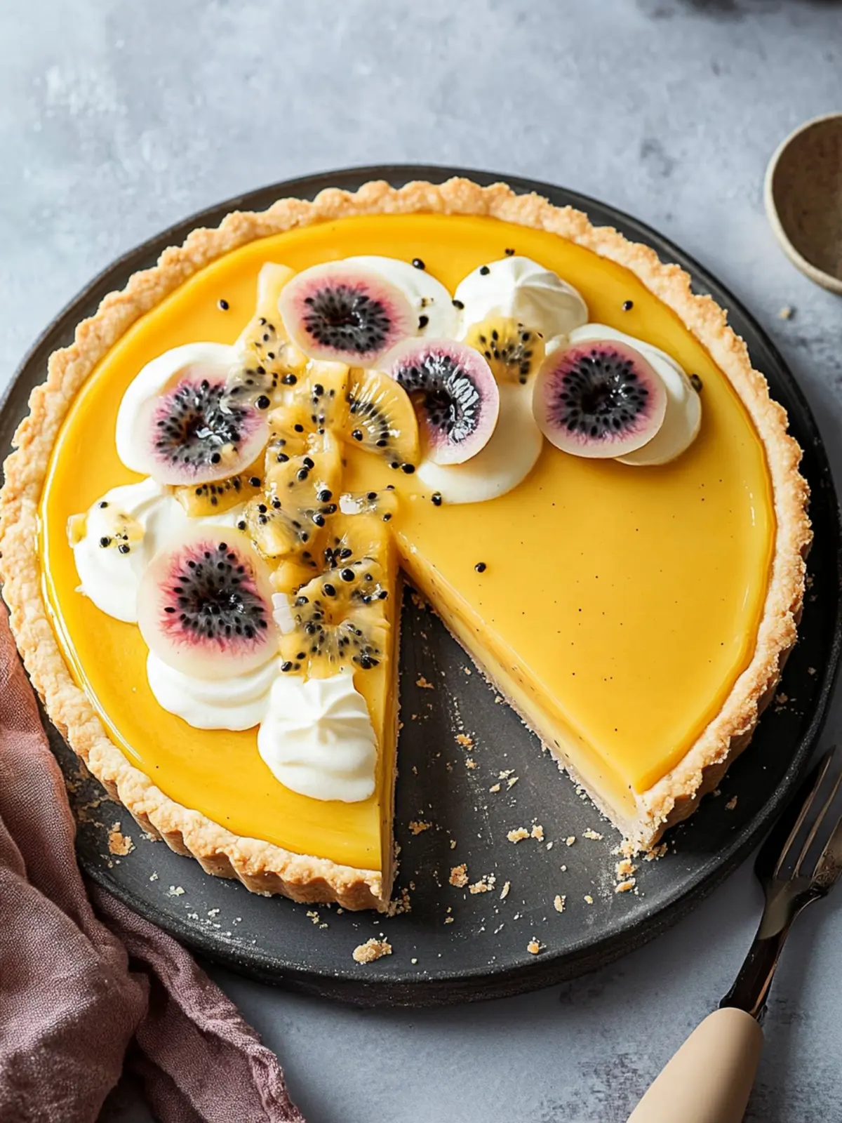 Maracuja Tarte: Unglaublich cremiger Passionsfruchtgenuss 4 Maracuja Tarte (unglaublich cremiger Passionsfruchtkuchen)