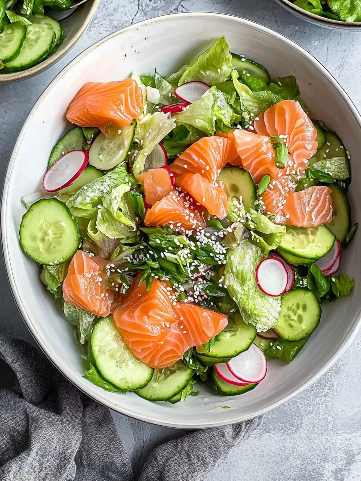 Sushi Salat mit Stremellachs in 10 Minuten – Gesund & Lecker! 5 Sushi Salat mit Stremellachs in 10 Minuten