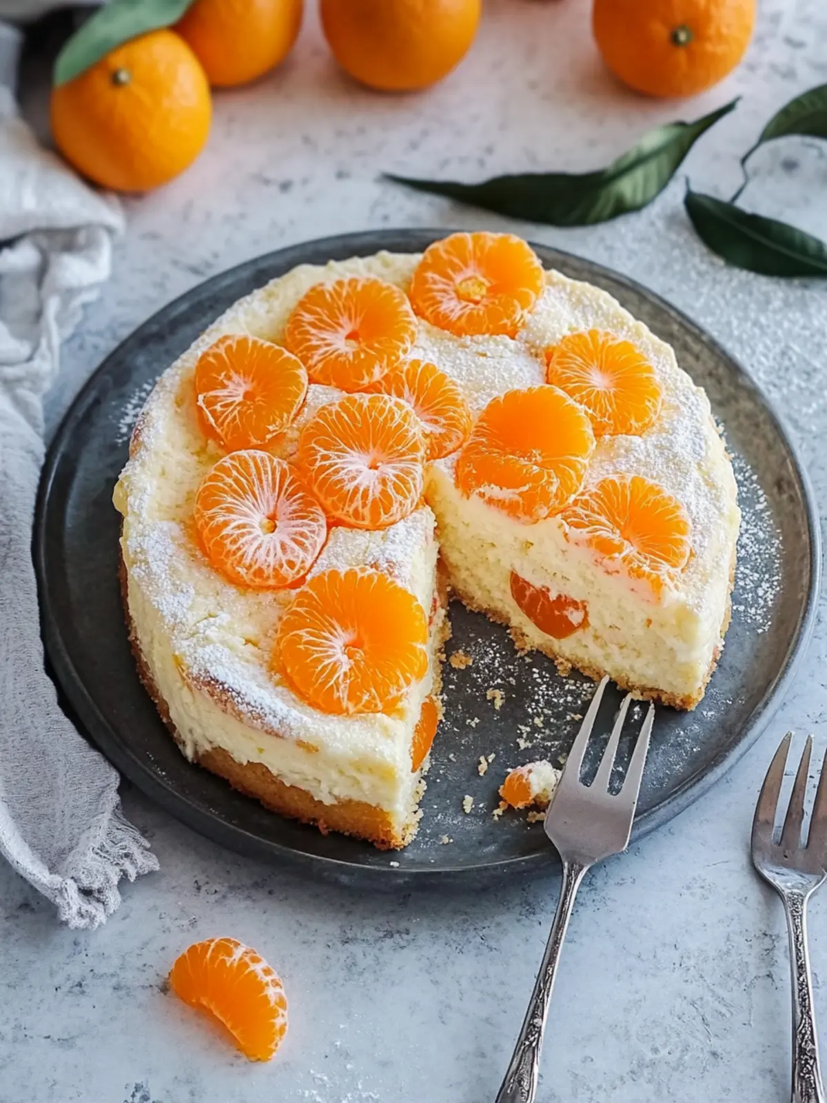 Schmandkuchen mit Mandarinen vom Blech - Fruchtiger Genuss für Feste 4 Schmandkuchen mit Mandarinen vom Blech