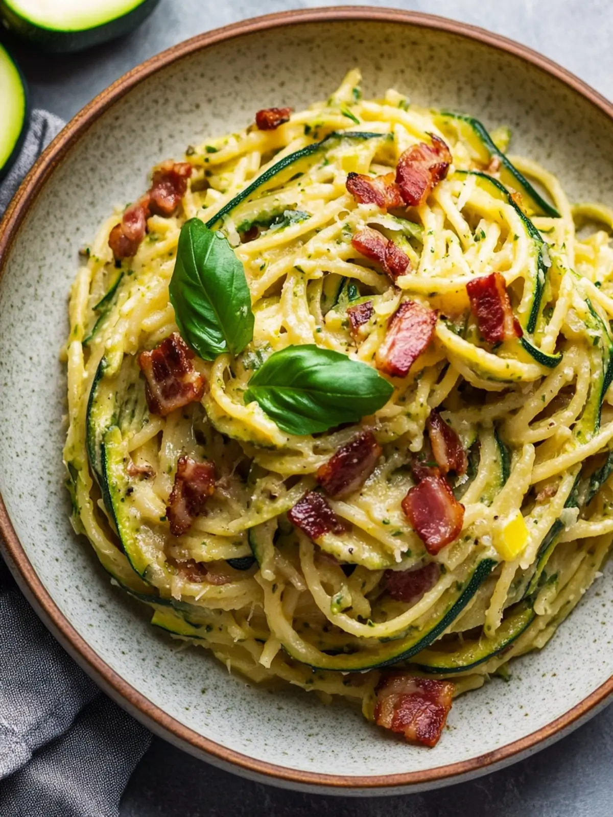 Cremige Zucchini Pancetta Nudeln für schnellen Genuss 3 Zucchini Pancetta Nudeln