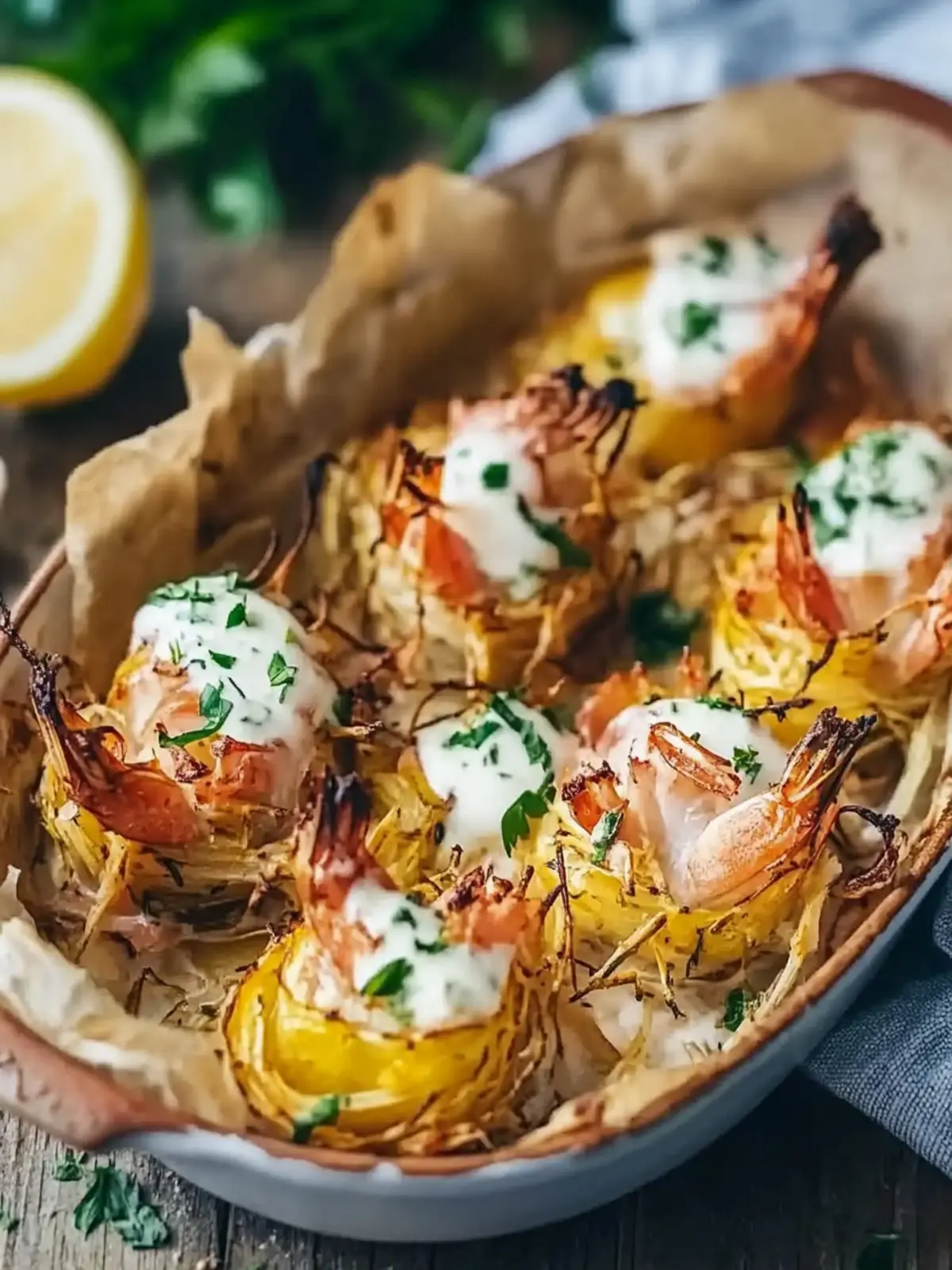 Knusprige Kartoffelnester mit Krabben und Sauerrahm genießen 3 Kartoffelnester mit Krabben und Sauerrahm