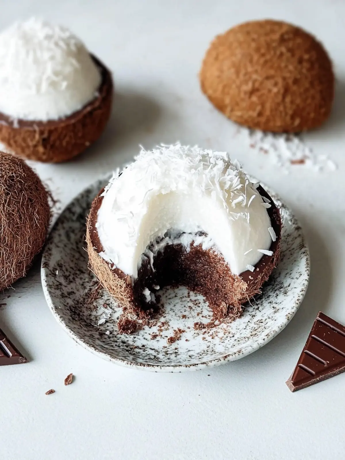 Kokosnuss-Dom mit Schokoladenaufstrich: Genieße den Genuss! 4 Kokosnuss-Dom mit Schokoladenaufstrich