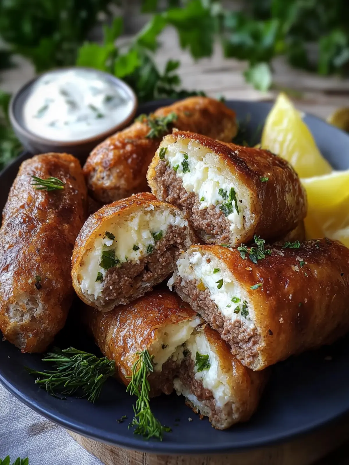 Bifteki – Griechische Frikadellen mit Feta für deinen Feierabend 2 Bifteki – Griechische Frikadellen gefüllt mit Schafskäse