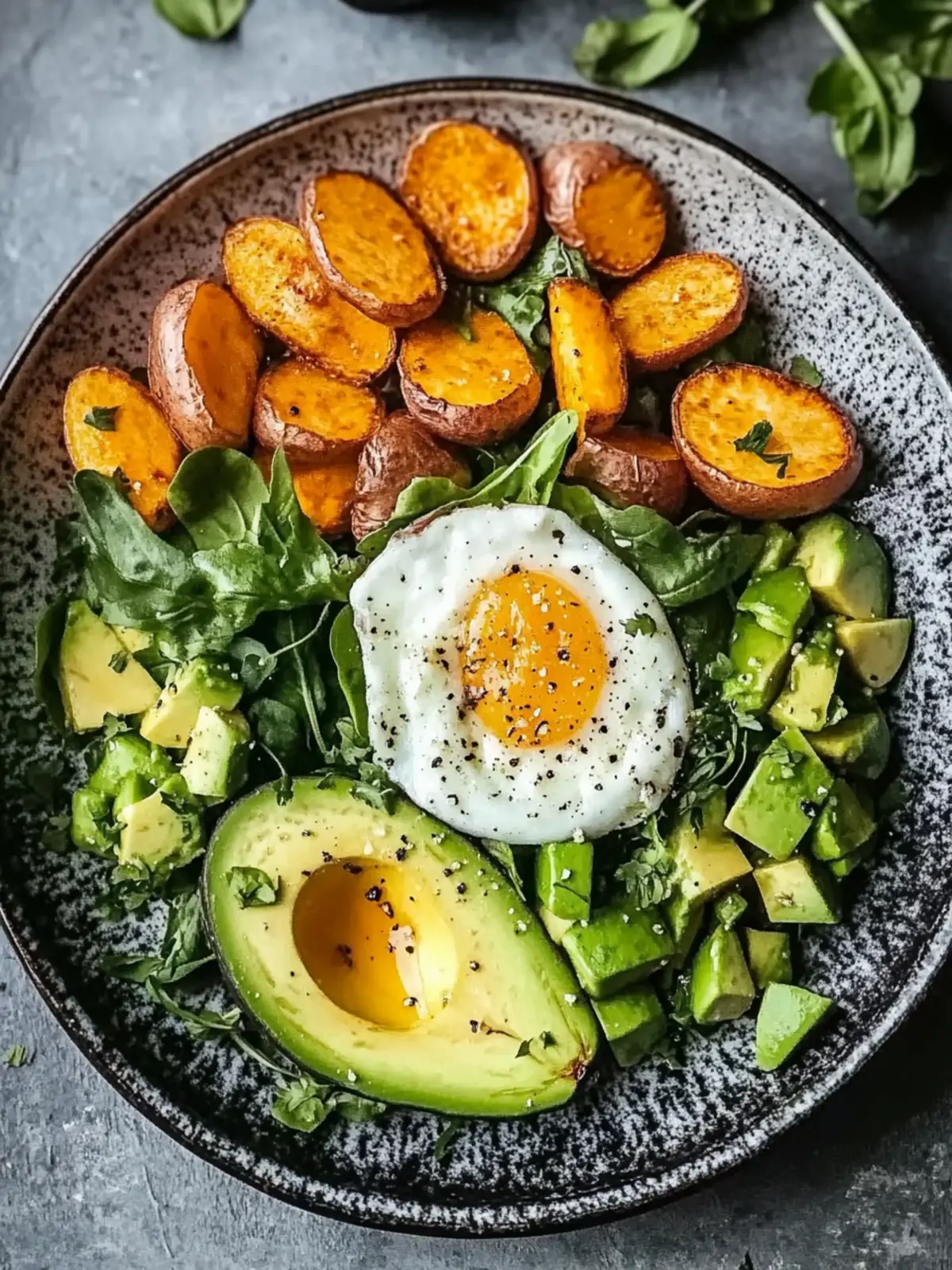 Spiegeleier mit Süßkartoffeln und Avocado: Gesund & Lecker! 4 Spiegeleier mit Süßkartoffeln und Avocado