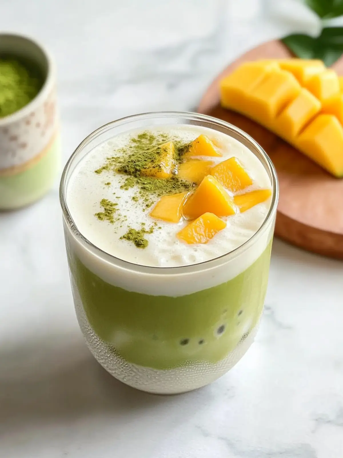 Eis Mango Matcha Latte: Erfrischend und voller Energie 3 Eis Mango Matcha Latte