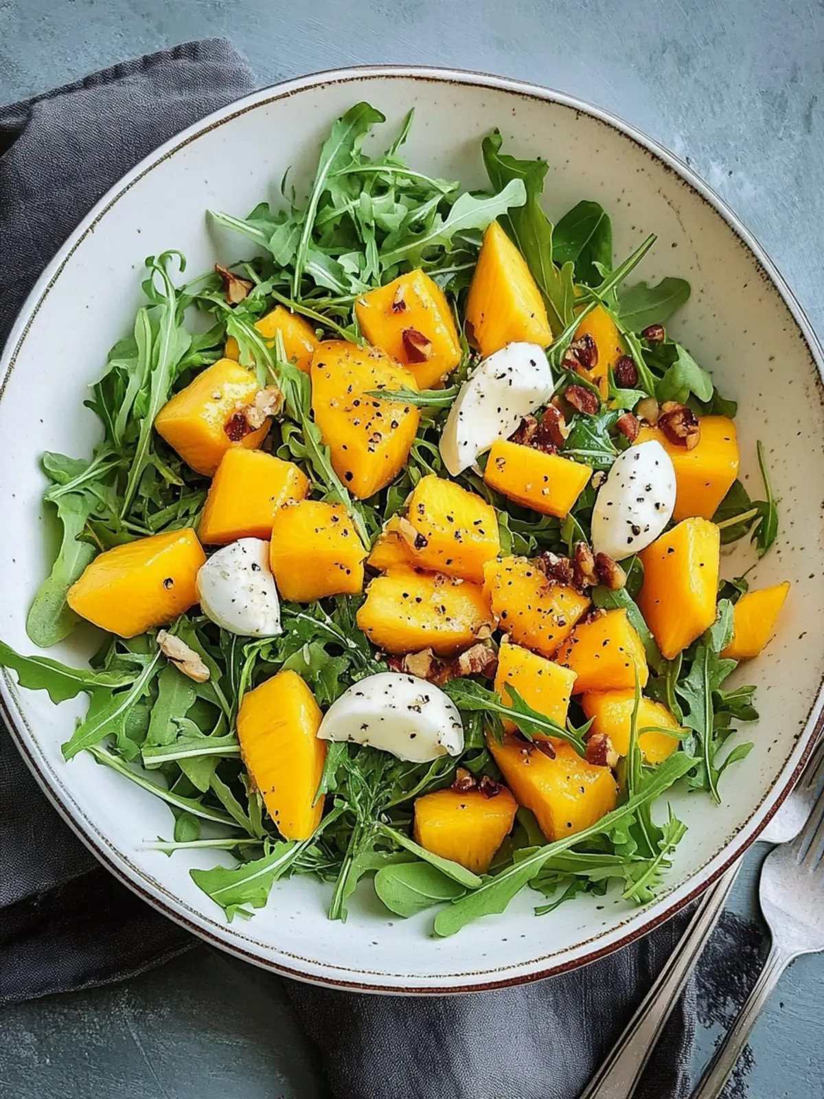 Rucola Mango Salat mit Pinienkernen: Frisch und unvergesslich 3 Rucola Mango Salat Pinienkerne