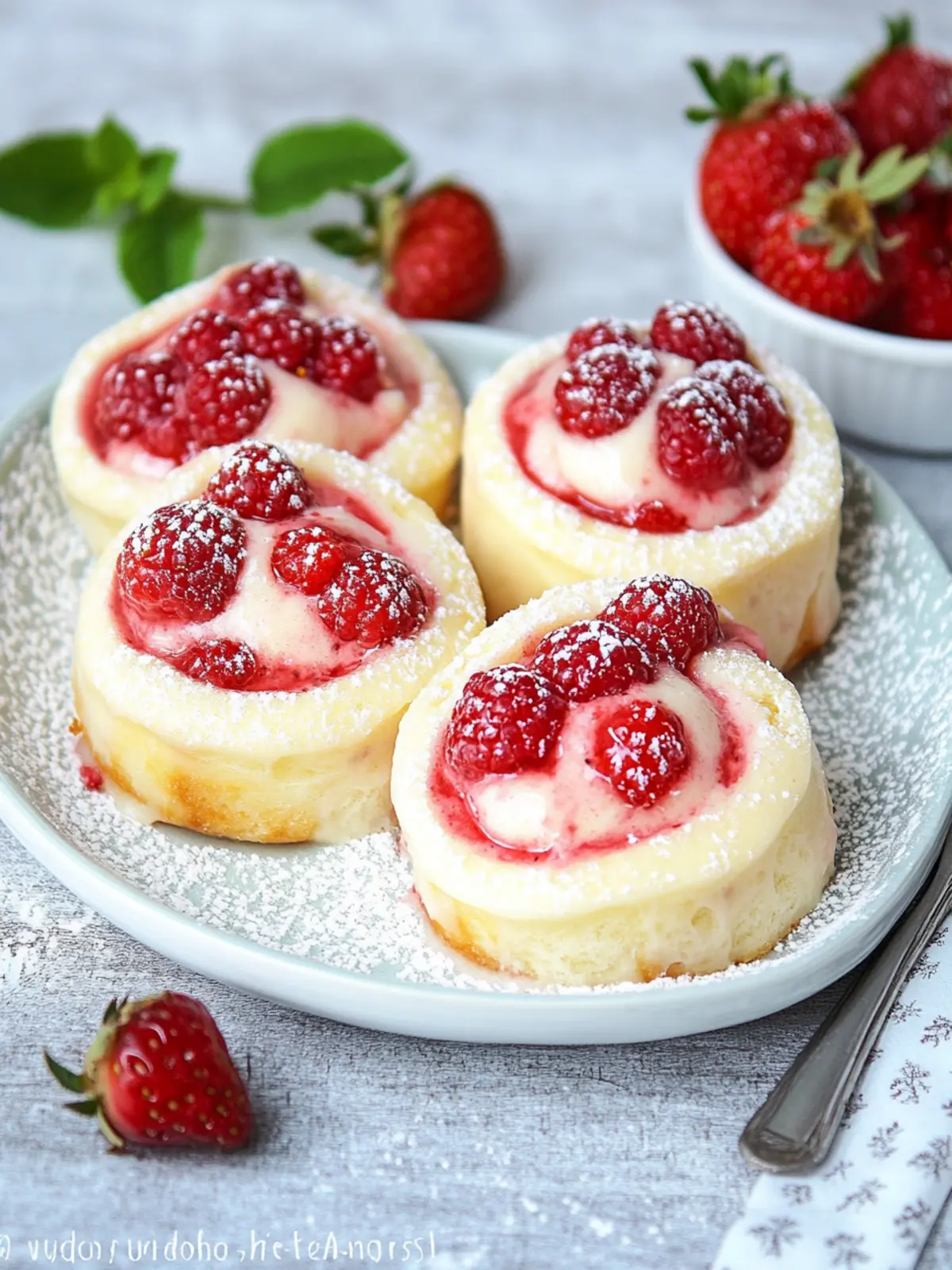 Erdbeer-Pudding-Schnecken