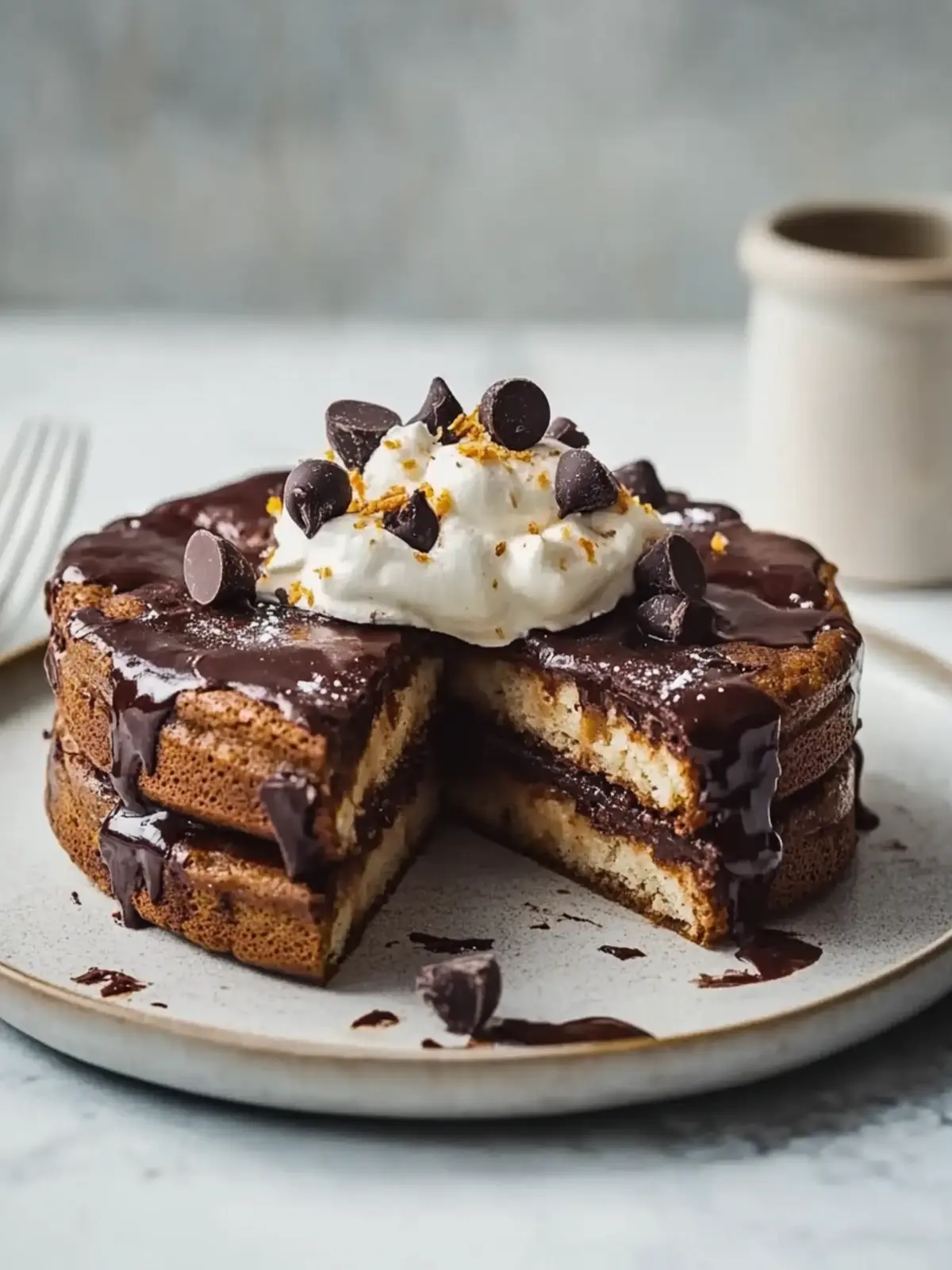 Diner-Style Schokoladenstückchen Pfannkuchen für den perfekten Frühstücksgenuss 5 Diner-Style Schokoladenstückchen Pfannkuchen