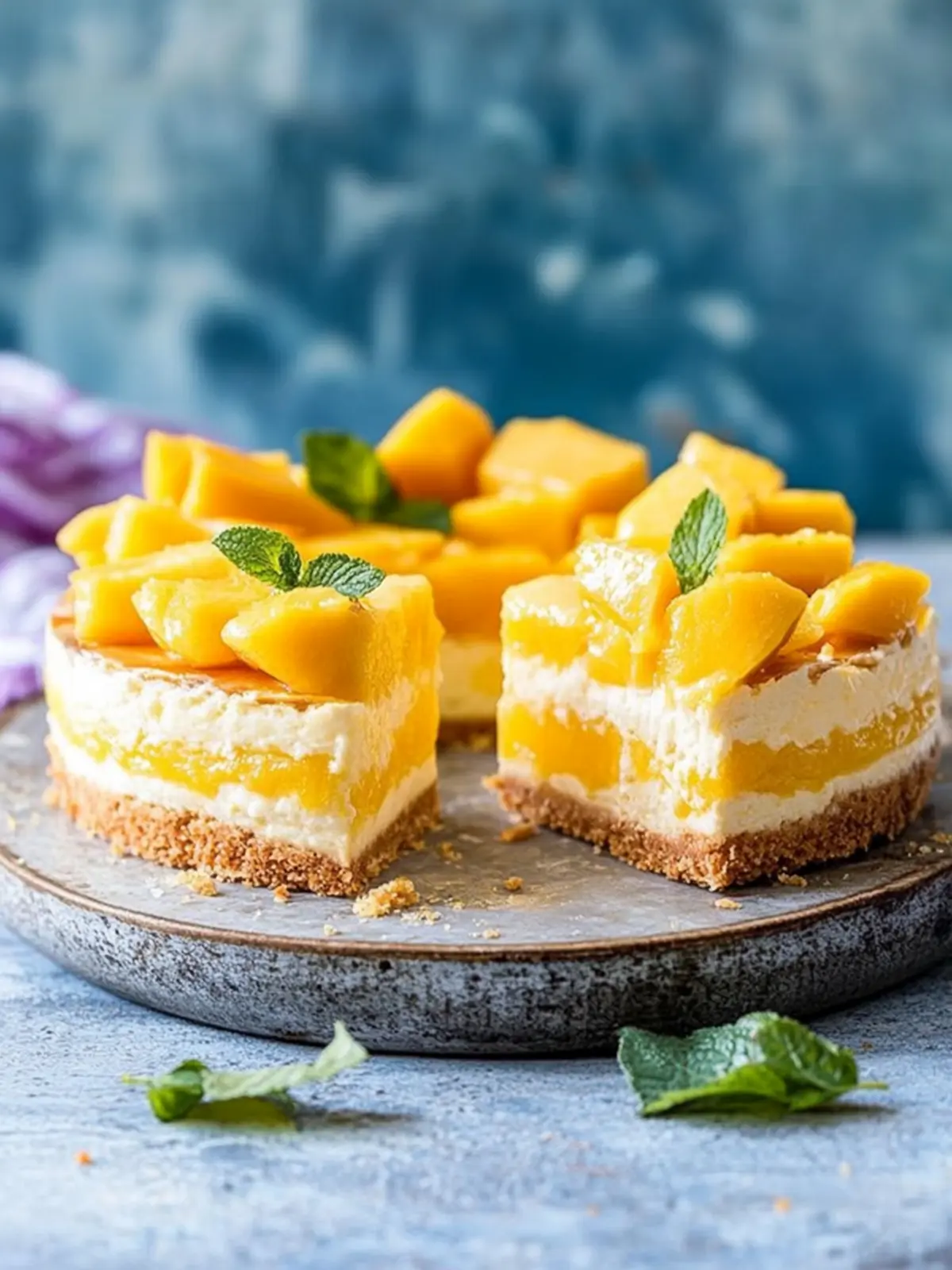 Mango-Käsekuchen-Riegel: Ein fruchtiger Sommergenuss 3 Mango-Käsekuchen-Riegel