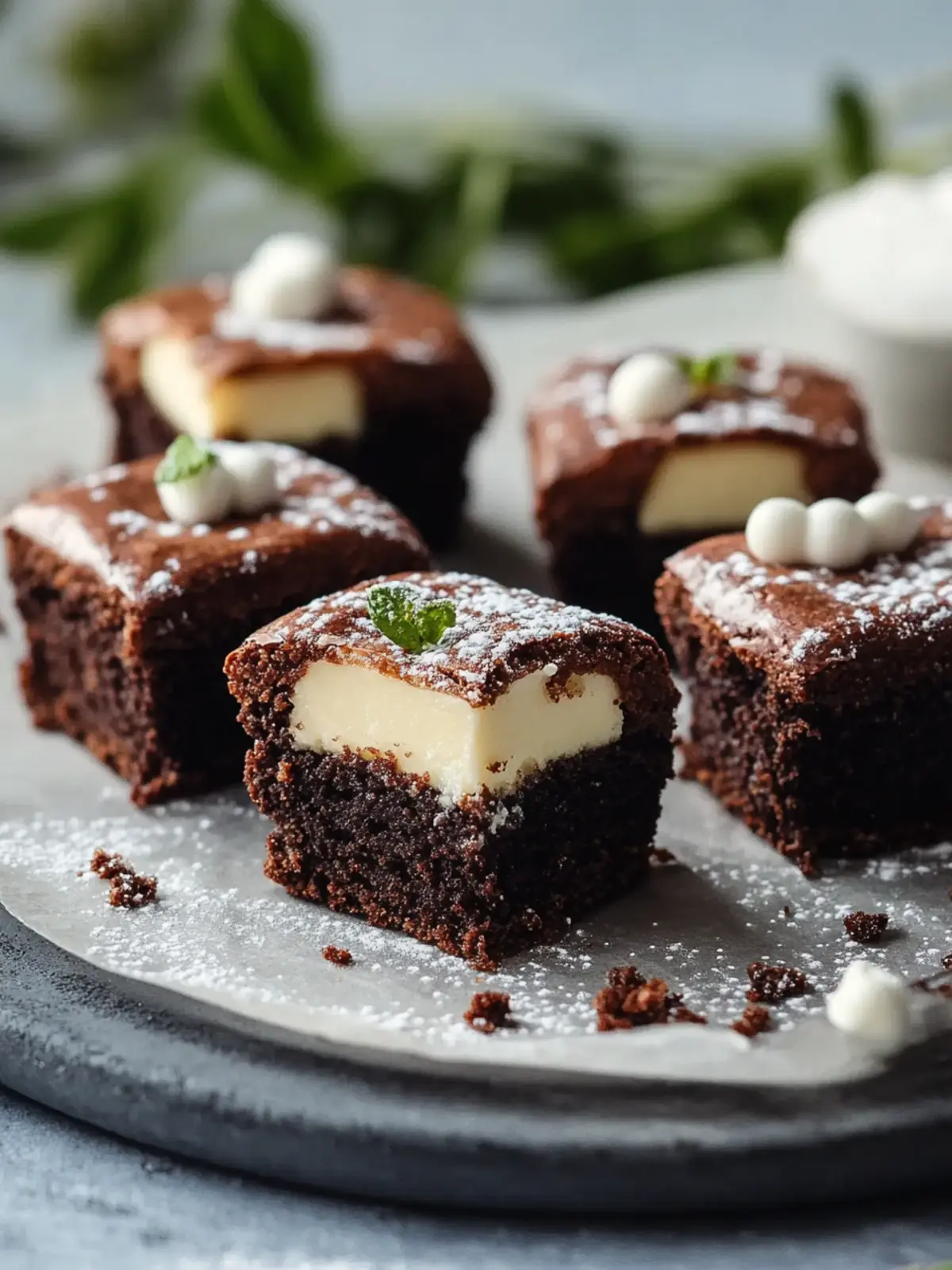 Mini Frischkäse-Brownie-Häppchen