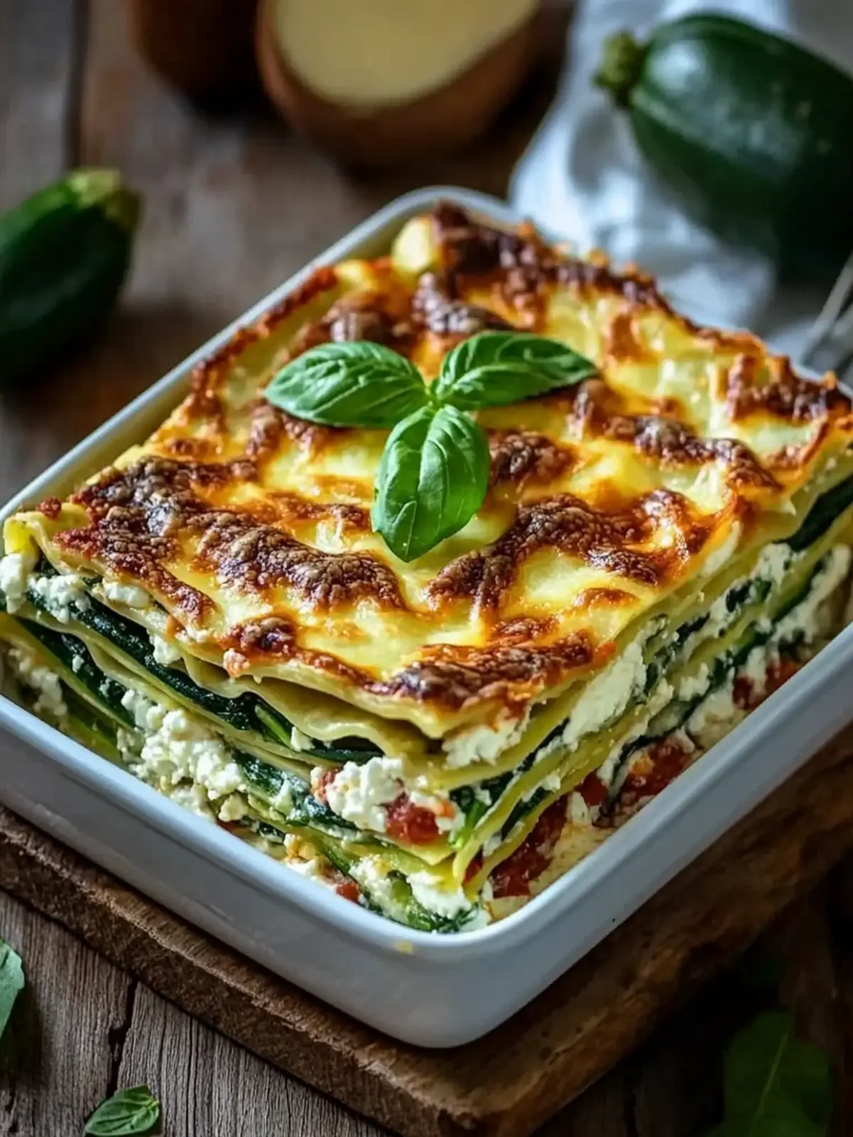 Zucchini-Lasagne Ricotta und Spinat für gesunde Genießer 2 Zucchini-Lasagne Ricotta und Spinat