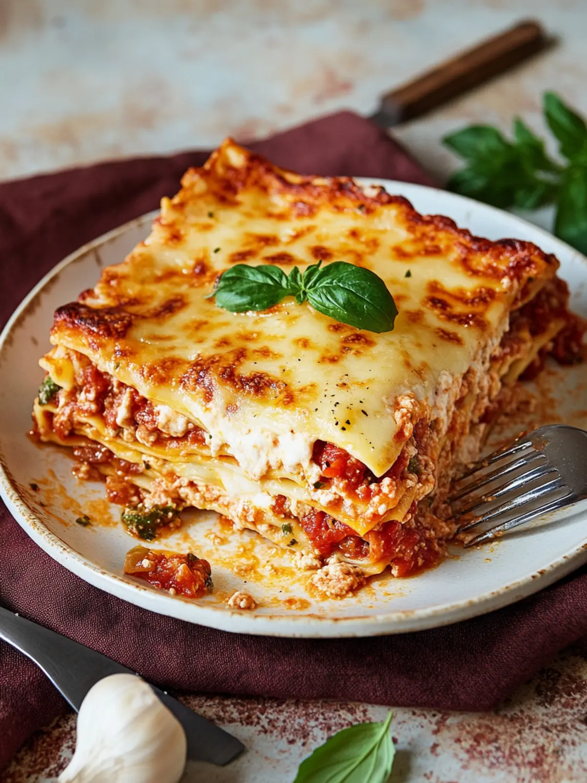 Einfache italienische Lasagne mit Bolognese und Béchamel 4 einfache italienische Lasagne