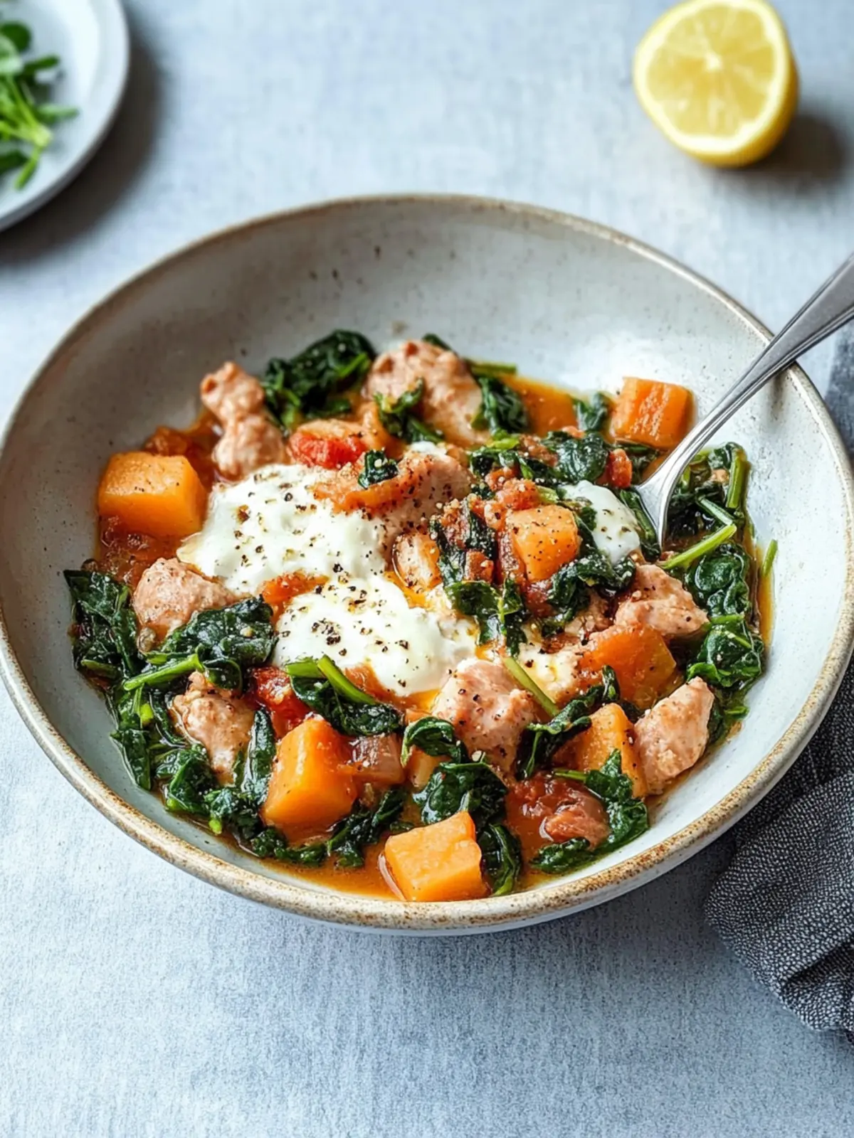 Wärmender Linseneintopf mit Süßkartoffeln und Spinat für kalte Tage 5 Linseneintopf mit Süßkartoffeln und Spinat