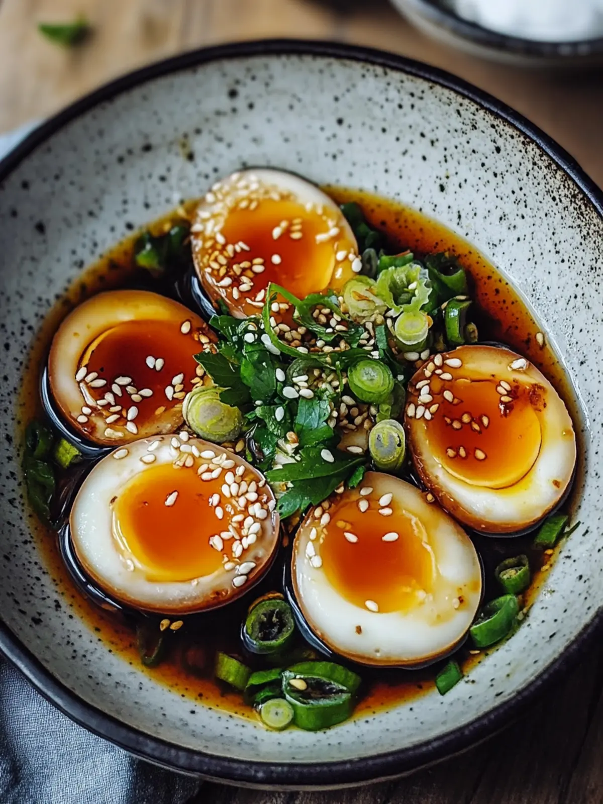 Koreanische Sojasoße marinierte Eier Rezept für dein Glücksgefühl 3 Koreanische Sojasoße marinierte Eier Rezept