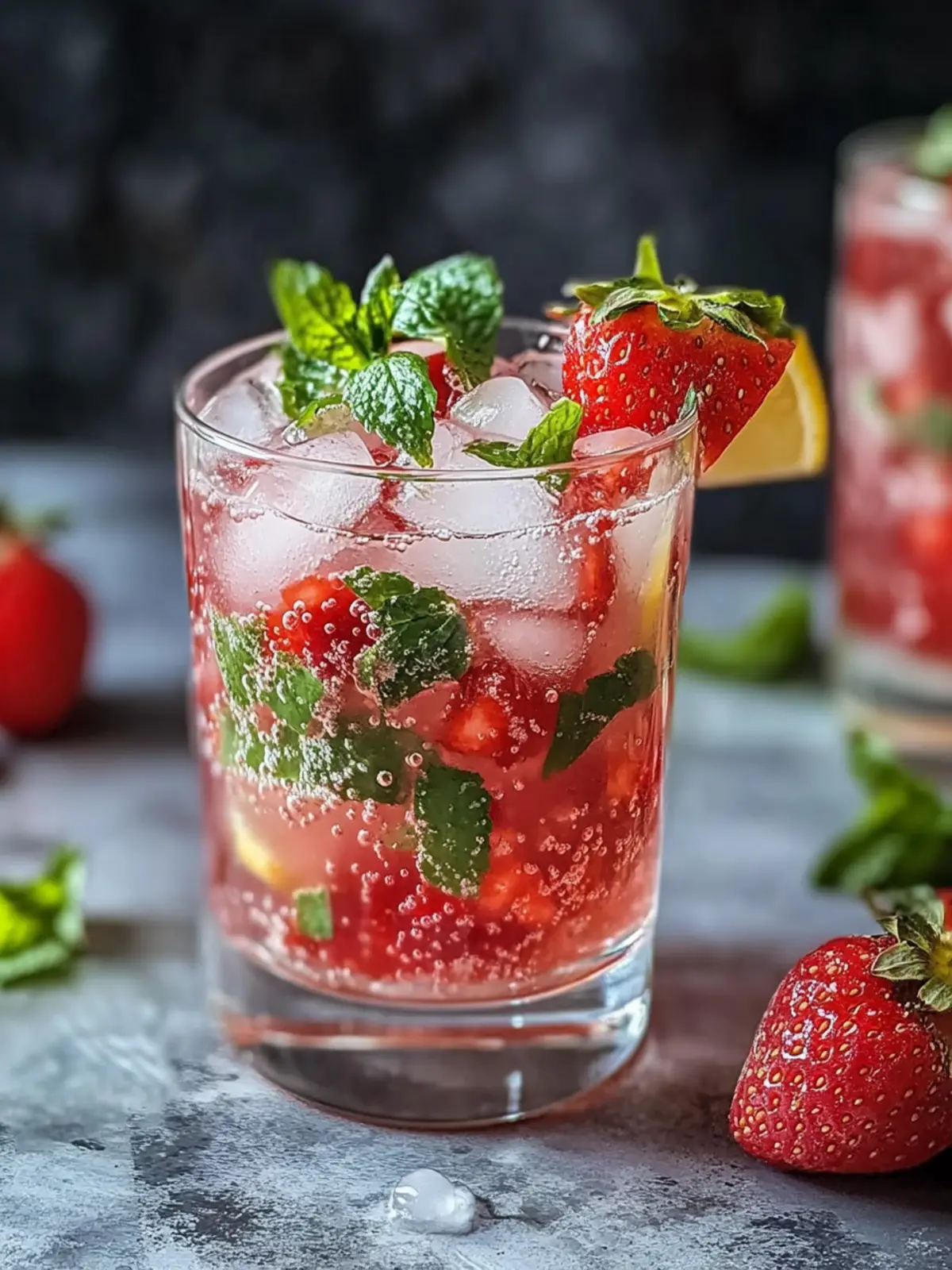 Erfrischender Erdbeere-Basilikum-Mash-Cocktail für Sommerfreude 4 Erfrischender Erdbeere-Basilikum-Mash-Cocktail