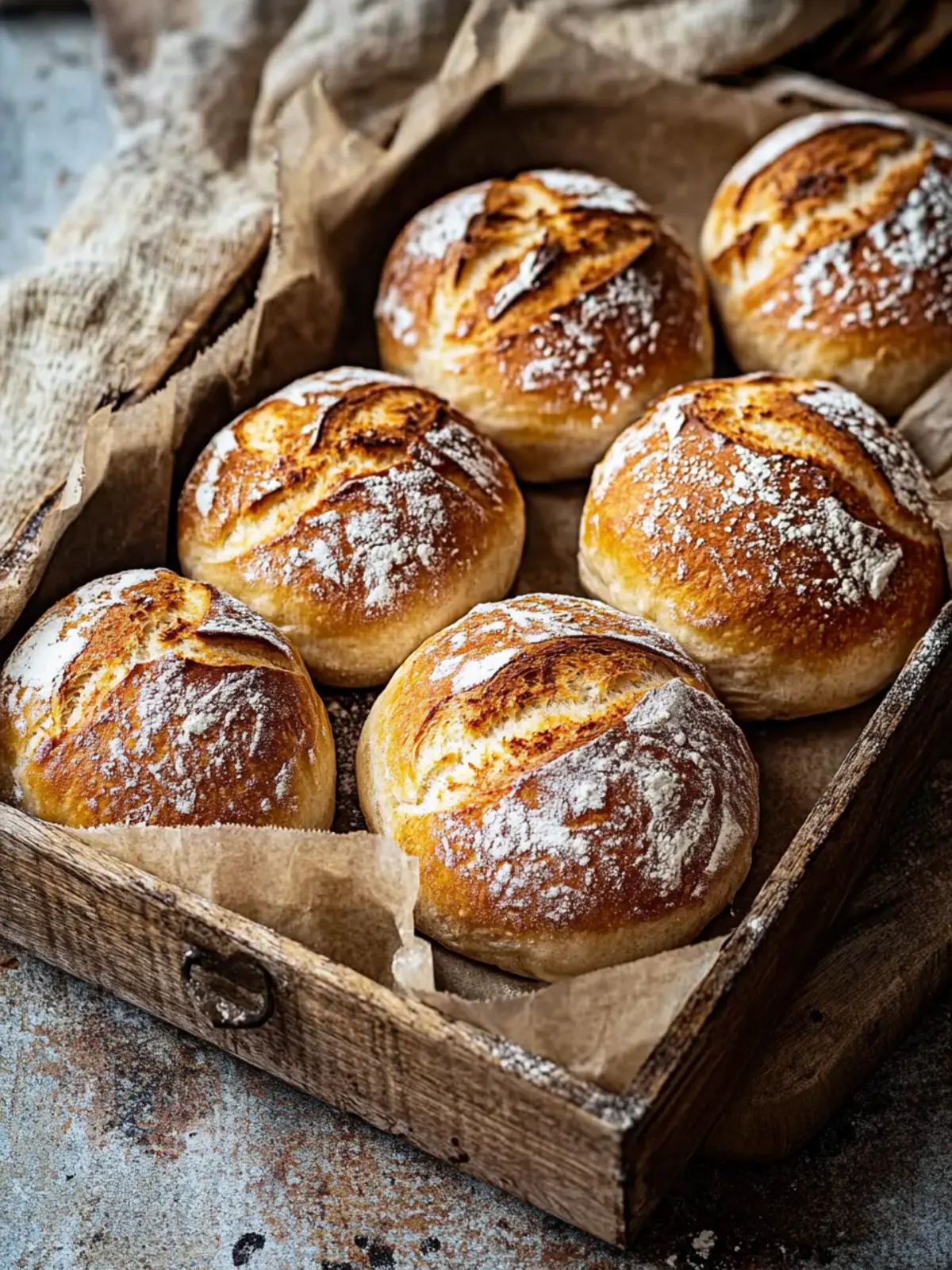 Roggenbrötchen mit Sauerteig: Einfach, aromatisch und frisch! 2 Roggenbrötchen mit Sauerteig