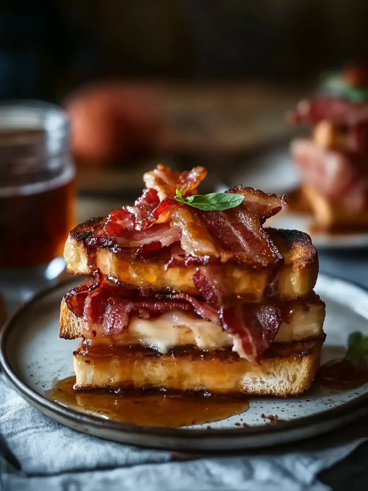 Bourbon Ahorn Speck Gefüllter Französischer Toast für Genussmomente 3 Bourbon Ahorn Speck Gefüllter Französischer Toast