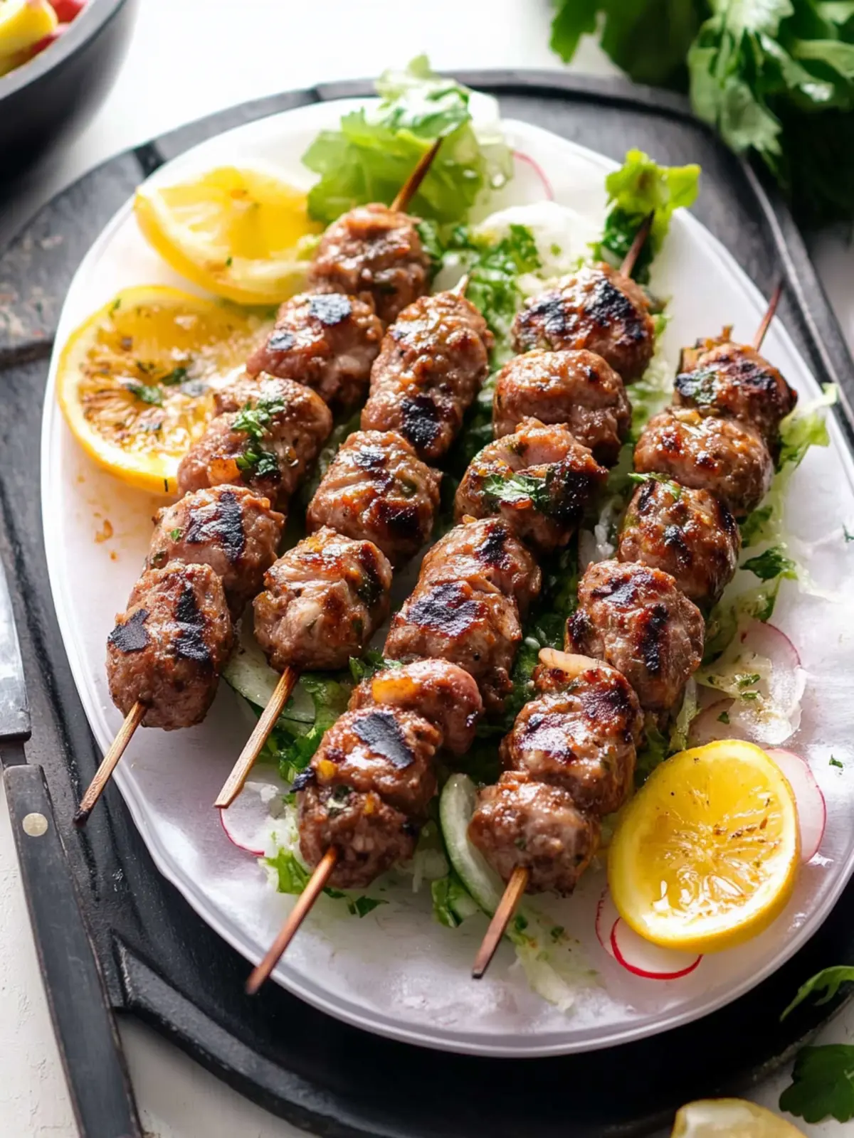 Saftige Lamm-Kebabs mit Aprikosen und Mandel-Kick 3 Lamm-Kebab