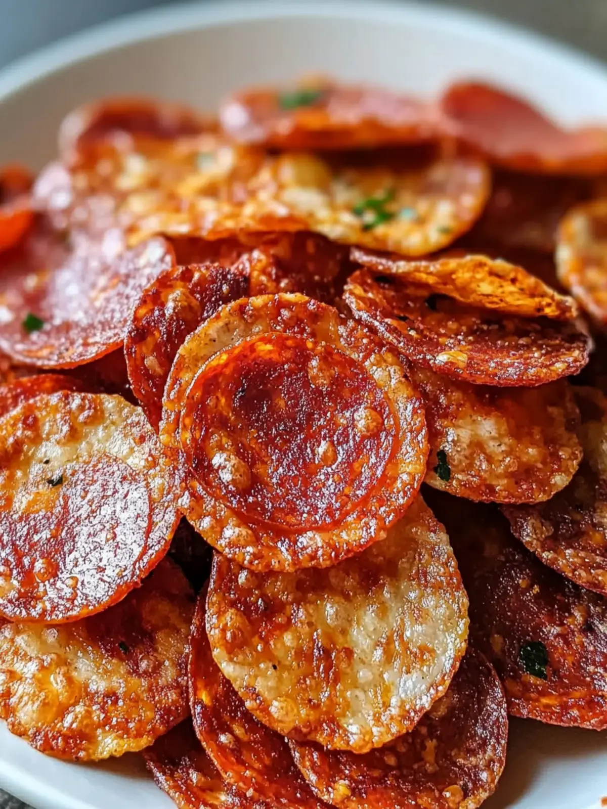 Crispy Luftfryer Peperoni Chips in nur 4 Minuten genießen 4 Crispy Luftfryer Peperoni Chips in nur 4 Minuten