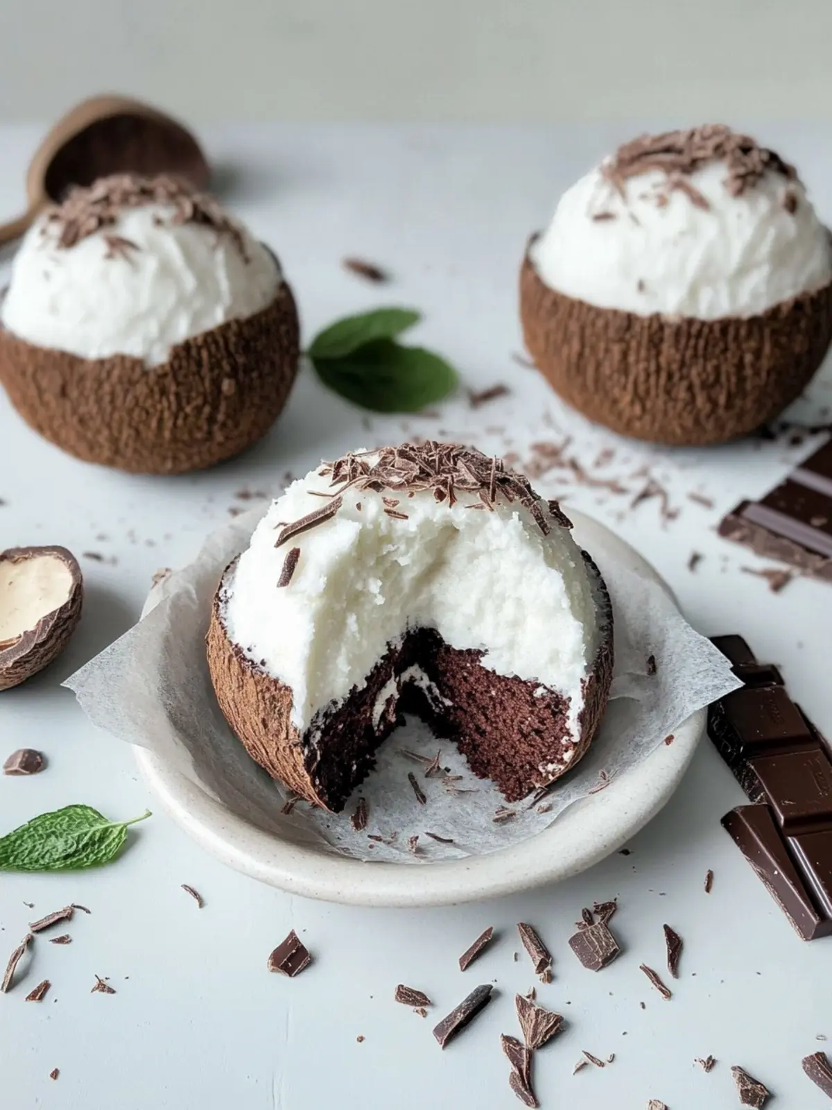 Kokosnuss-Dom mit Schokoladenaufstrich: Genieße den Genuss! 3 Kokosnuss-Dom mit Schokoladenaufstrich