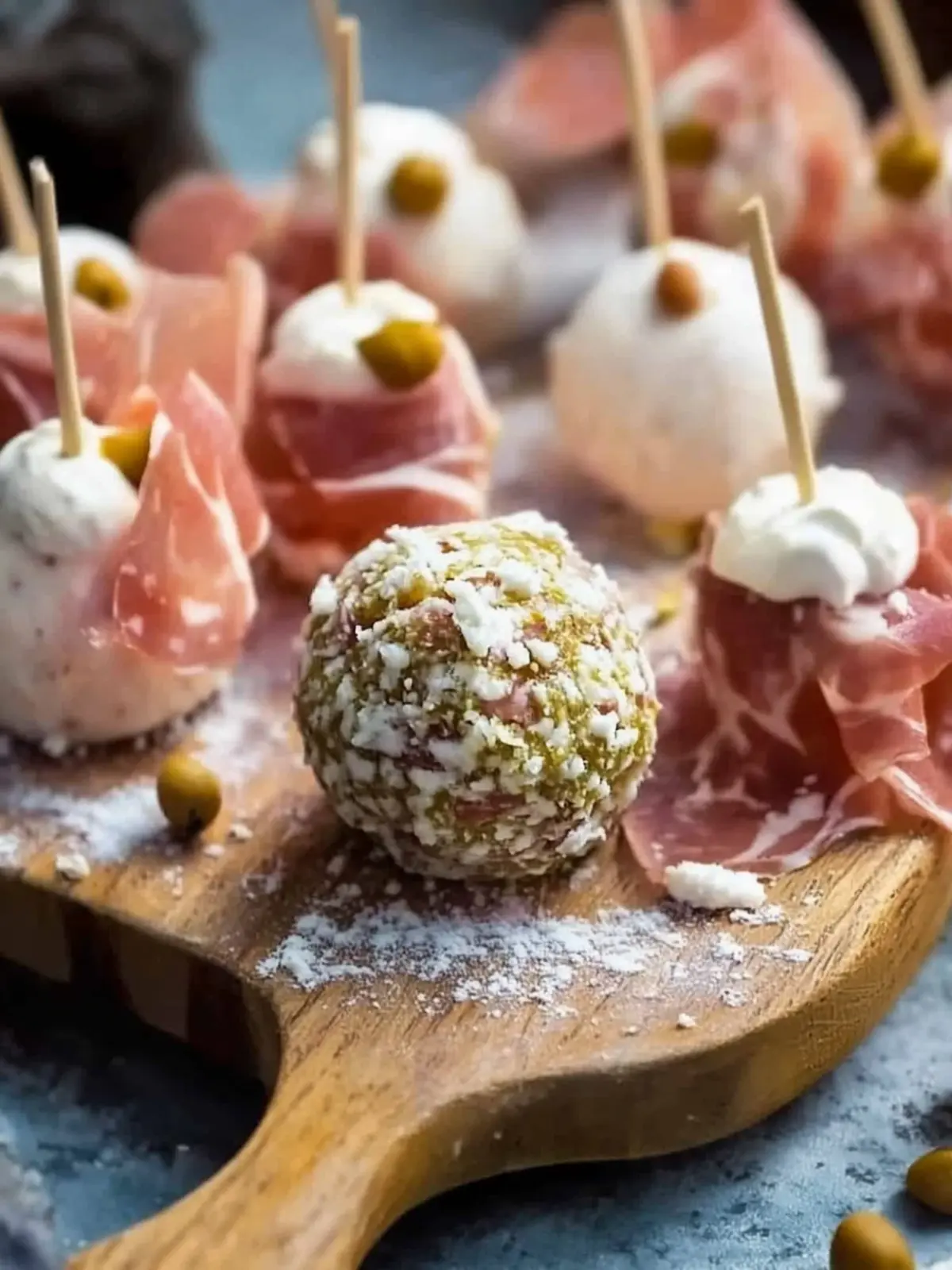 Ziegenkäse- und Prosciutto-Bonbons: Eleganz für jeden Anlass 3 Ziegenkäse- und Prosciutto-Bonbons