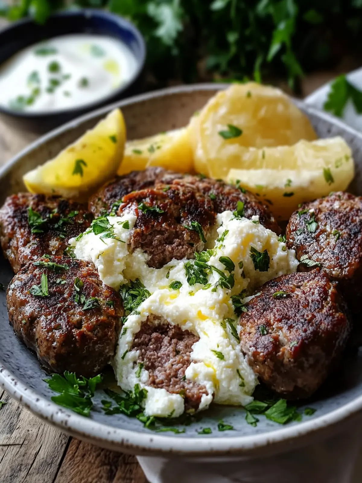 Bifteki – Griechische Frikadellen mit Feta für deinen Feierabend 5 Bifteki – Griechische Frikadellen gefüllt mit Schafskäse