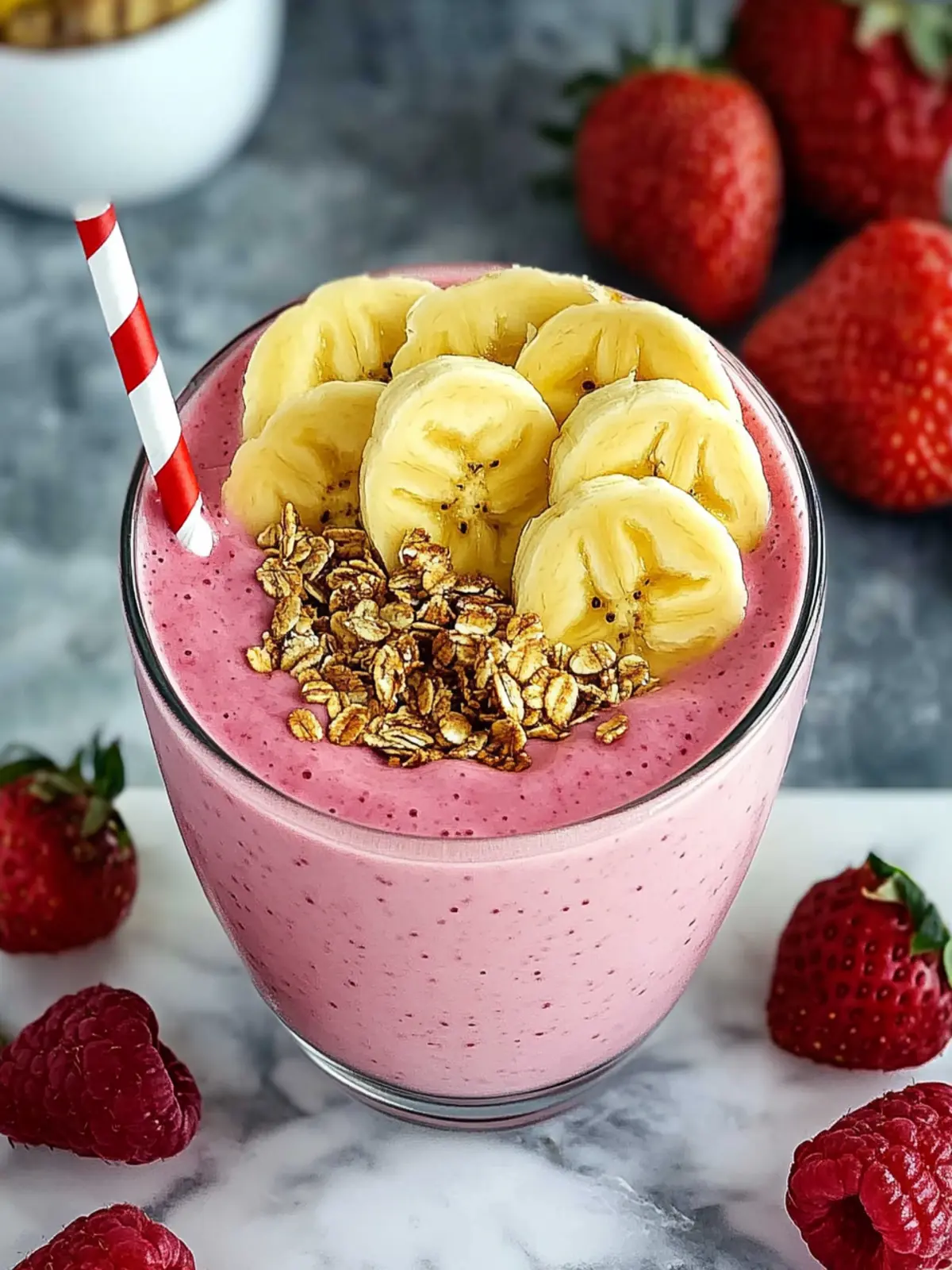 Erdbeer-Banane-Smoothie-Schüssel: Gesund und Lecker für Jeden 4 Erdbeer-Banane-Smoothie-Schüssel