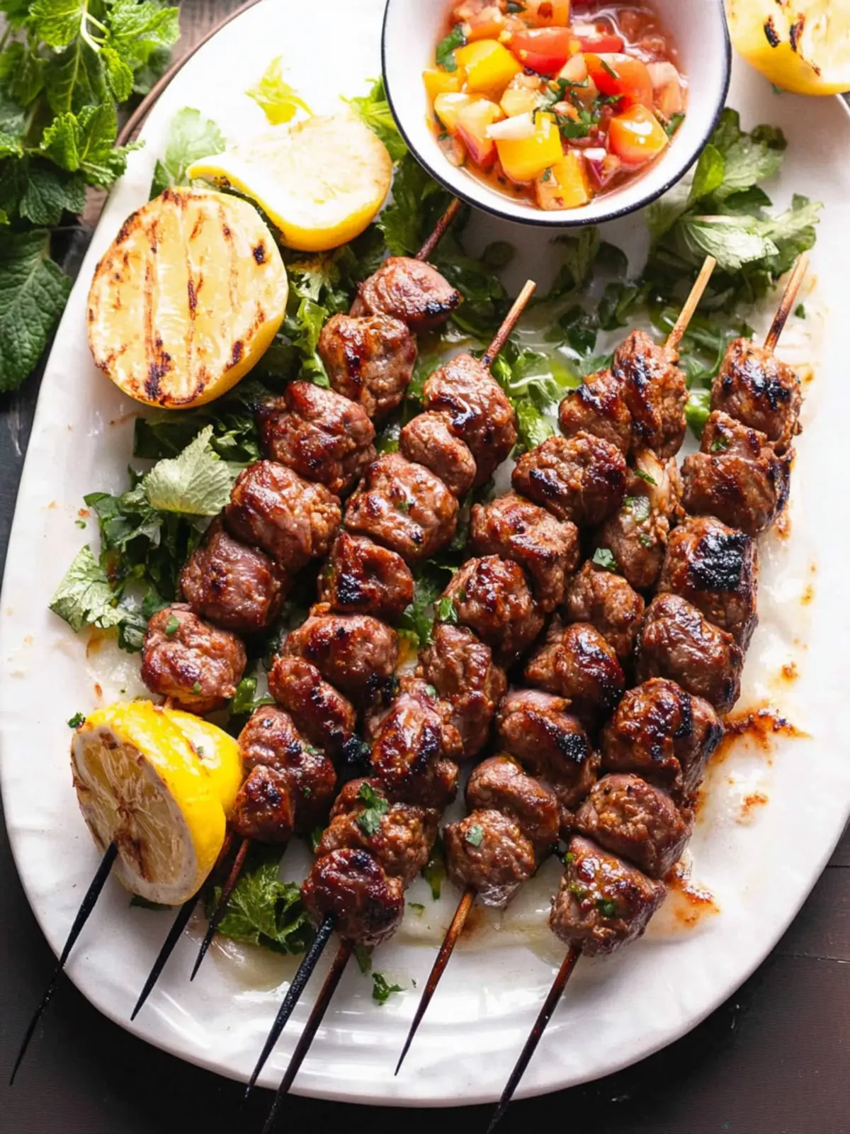 Saftige Lamm-Kebabs mit Aprikosen und Mandel-Kick 2 Lamm-Kebab