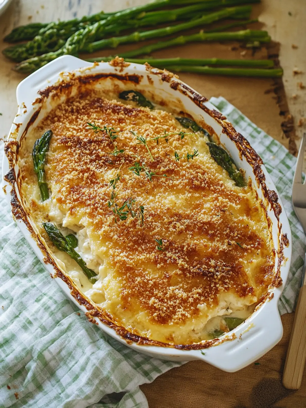 Überbackener Spargel au Gratin mit köstlichem Wisconsin Käse 2 Überbackener Spargel au Gratin