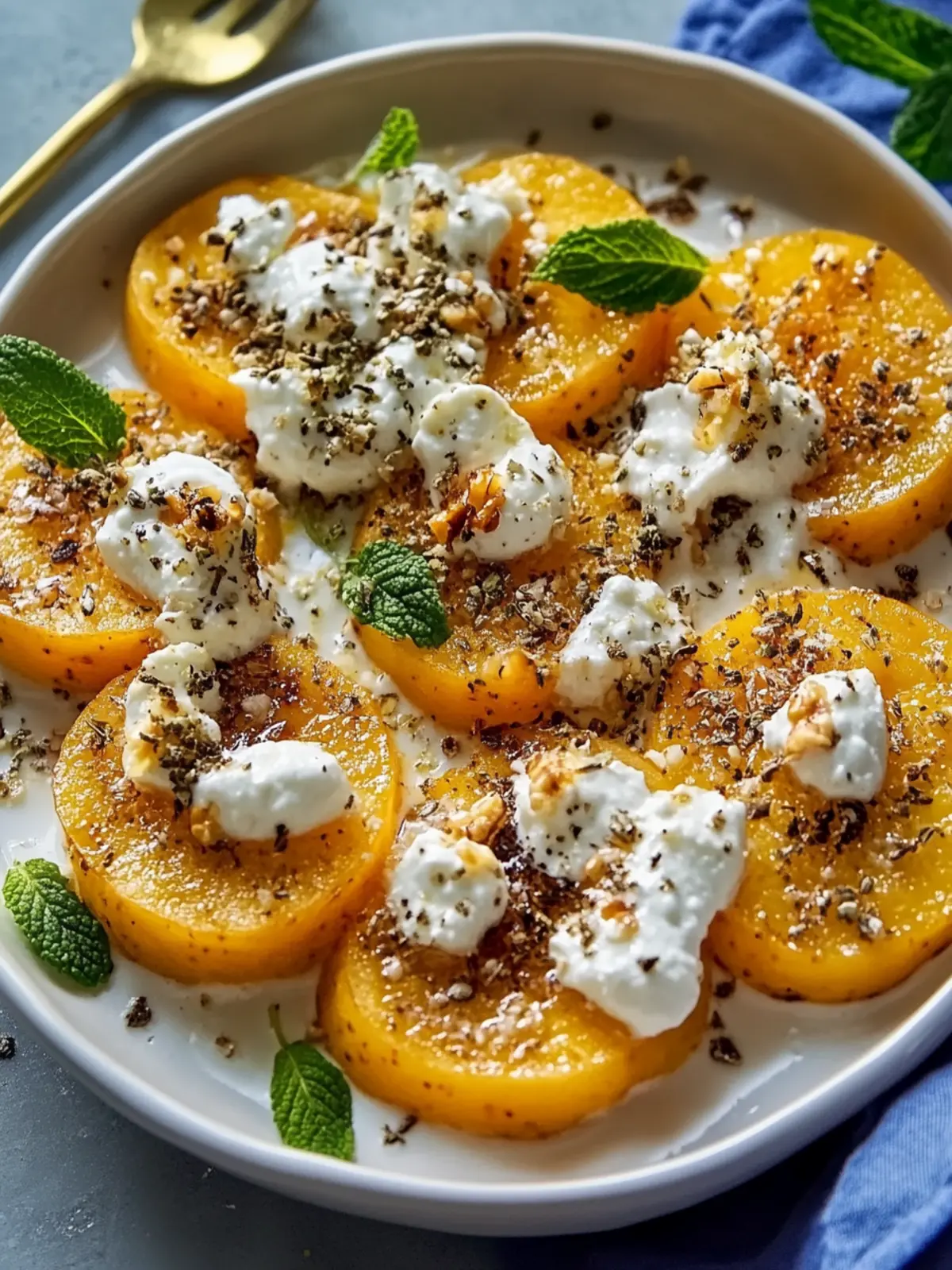 Geröstete Süßkartoffelrunden mit Honig-Feta - Gesund und Lecker 3 Geröstete Süßkartoffelrunden mit Honig-Feta