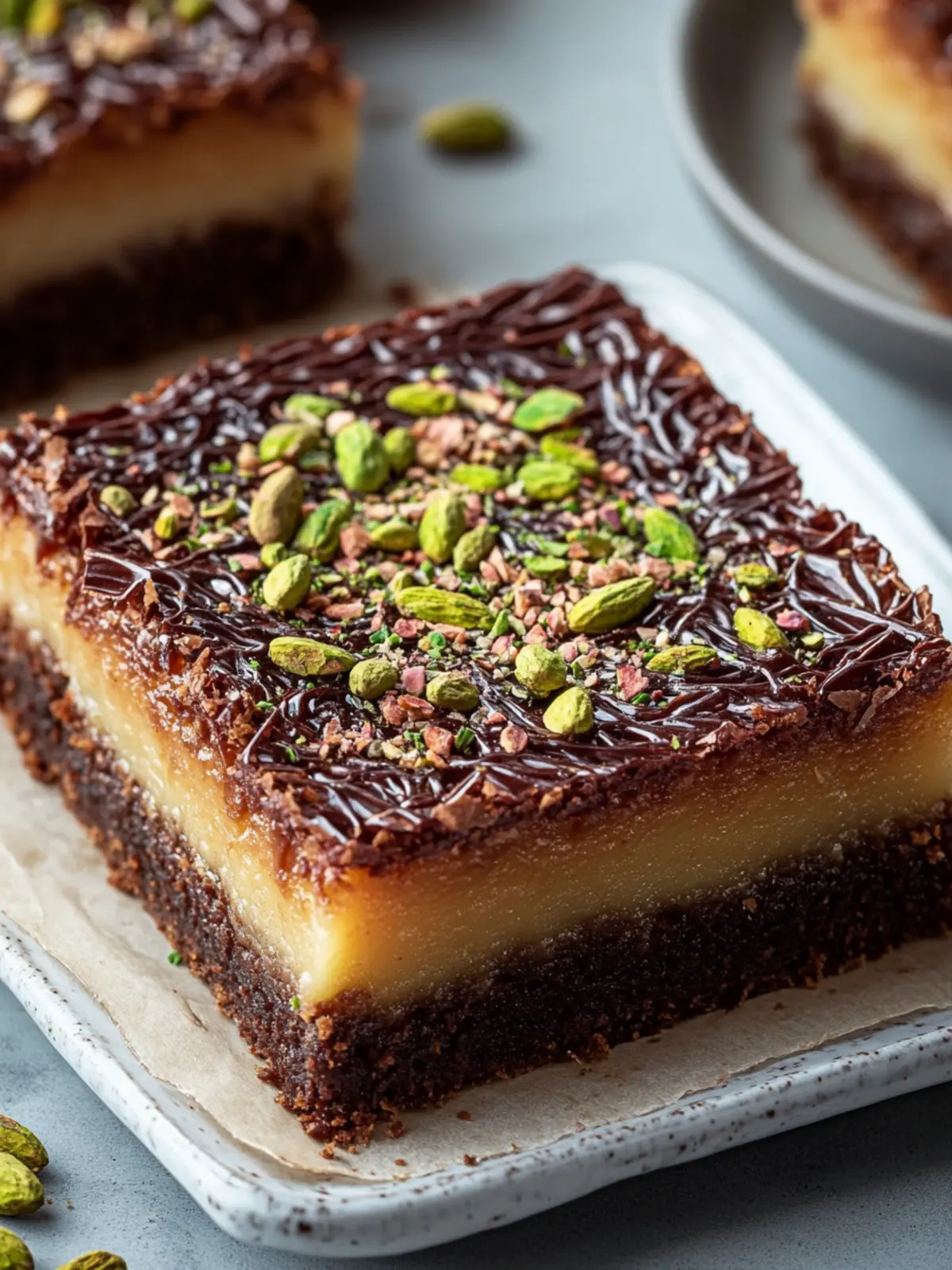 Pistazien-Kunafa-Brownies: Ein unwiderstehlicher Genuss! 5 Pistazien-Kunafa-Brownies