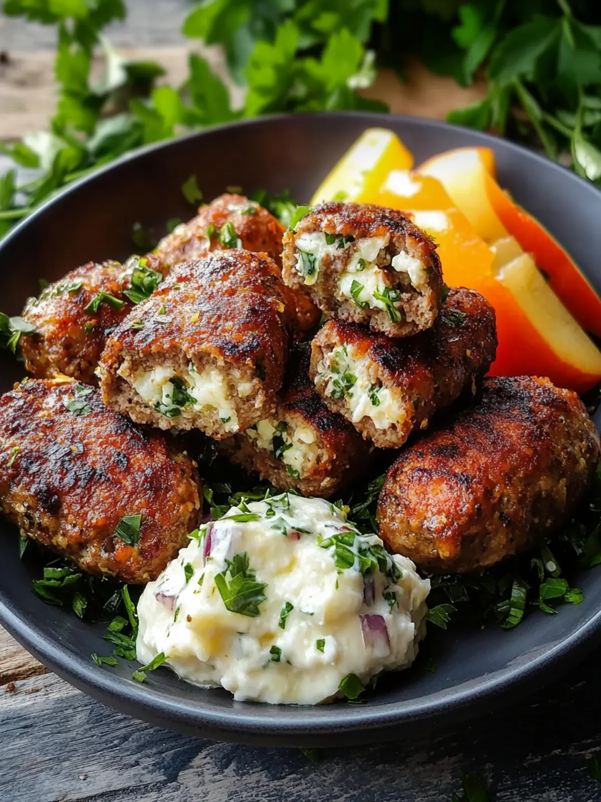 Bifteki – Griechische Frikadellen mit Feta für deinen Feierabend 3 Bifteki – Griechische Frikadellen gefüllt mit Schafskäse