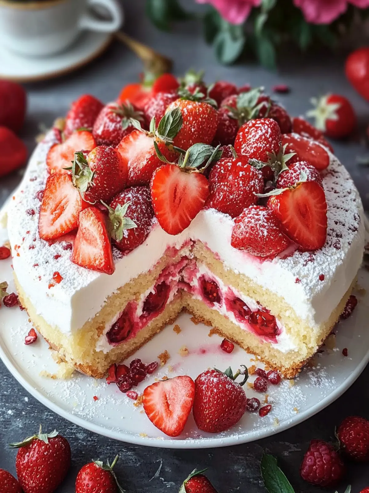 Fantakuchen mit Erdbeeren: Erfrischender Genuss für Feste 5 Fantakuchen mit Erdbeeren