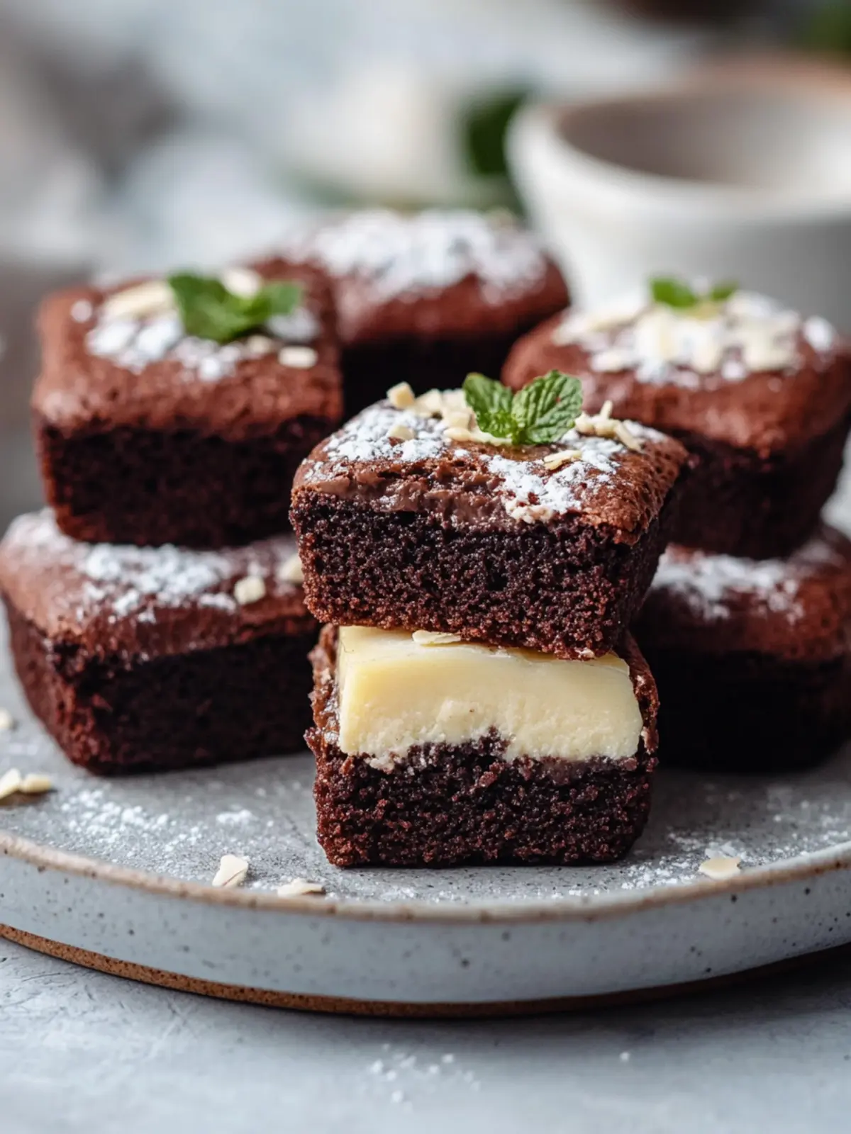 Mini Frischkäse-Brownie-Häppchen für den süßesten Genuss 3 Mini Frischkäse-Brownie-Häppchen