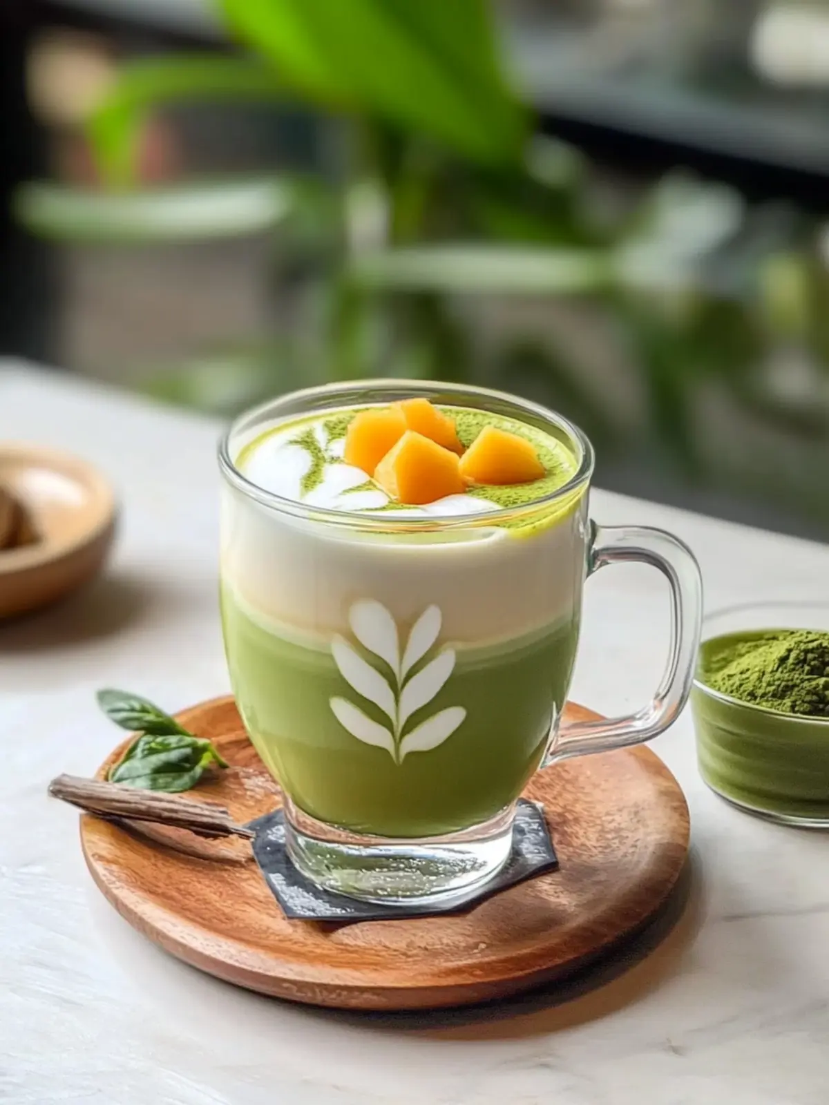 Eis Mango Matcha Latte: Erfrischend und voller Energie 2 Eis Mango Matcha Latte