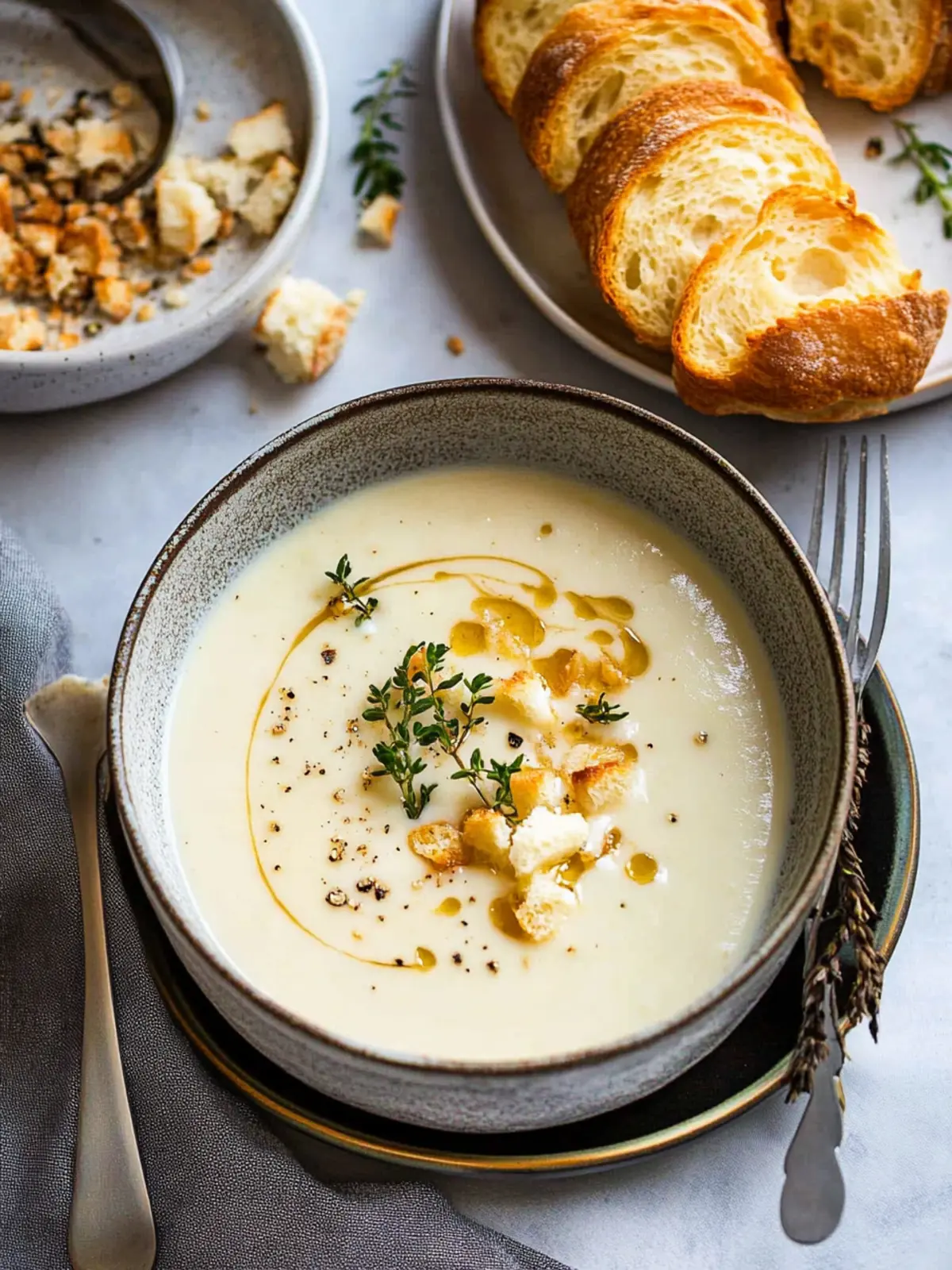Cremige weiße Spargelsuppe mit Haselnüssen und brauner Butter verzaubert 3 Cremige weiße Spargelsuppe mit Haselnüssen und brauner Butter
