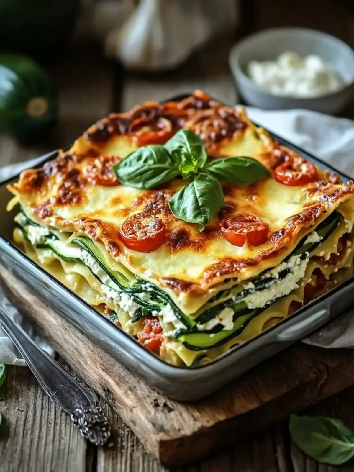Zucchini-Lasagne Ricotta und Spinat für gesunde Genießer 3 Zucchini-Lasagne Ricotta und Spinat