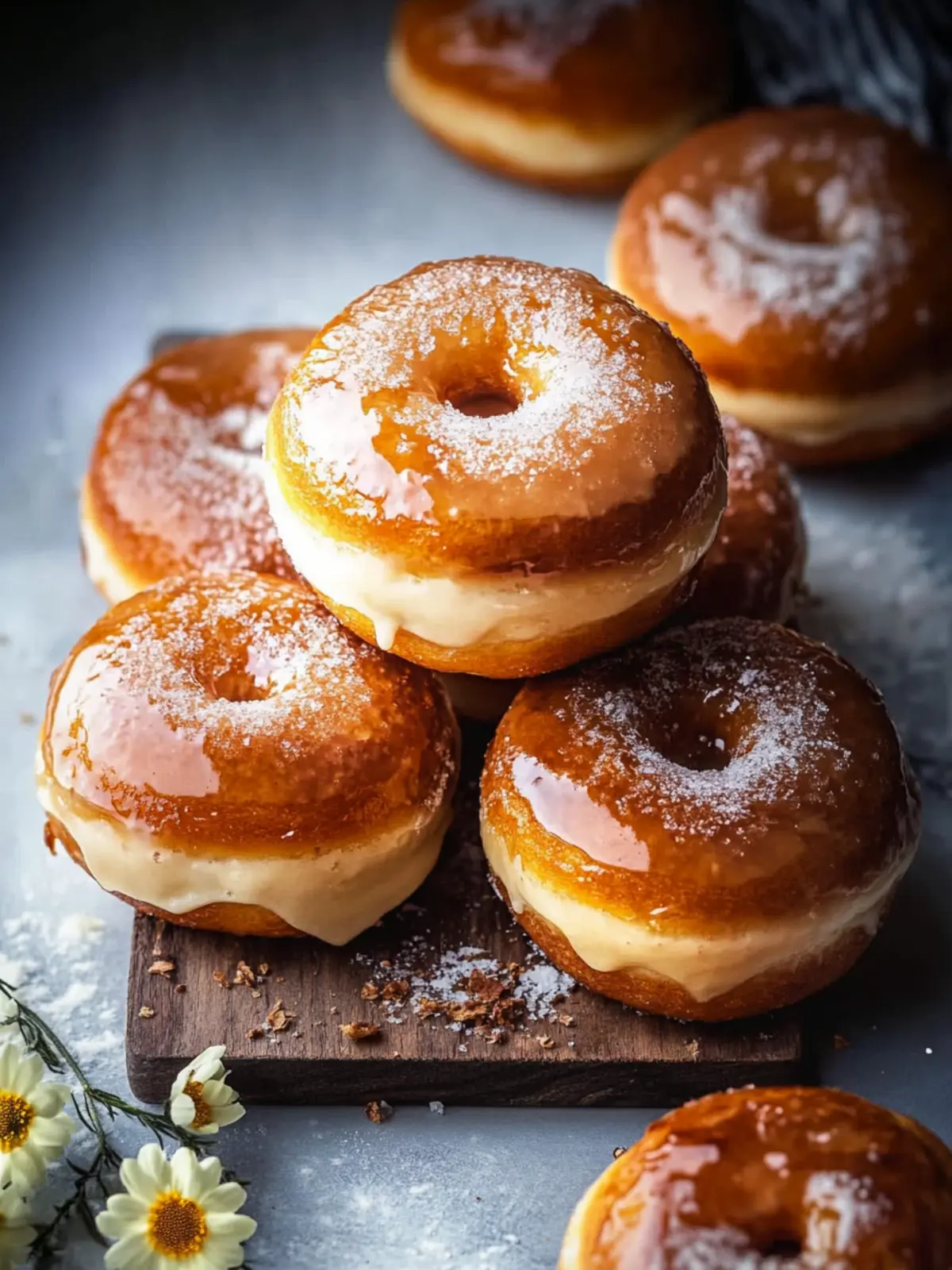 Gebrannte Creme Brûlée Donuts – Himmlisch fluffig und süß 3 Gebrannte Creme Brûlée Donuts