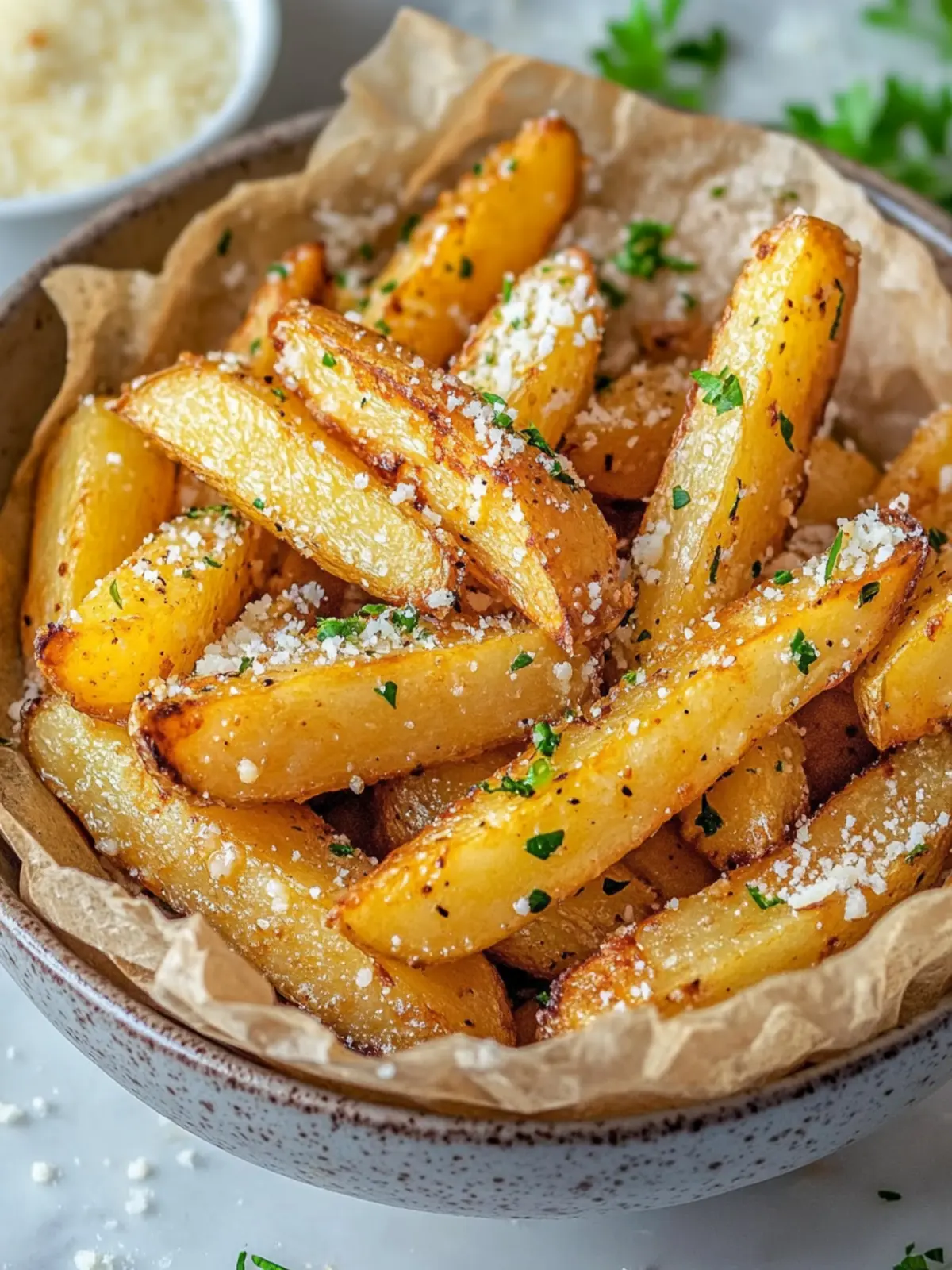 Krosse Knoblauch Parmesan Air Fryer Pommes in 20 Minuten 4 Krosse Knoblauch Parmesan Air Fryer Pommes