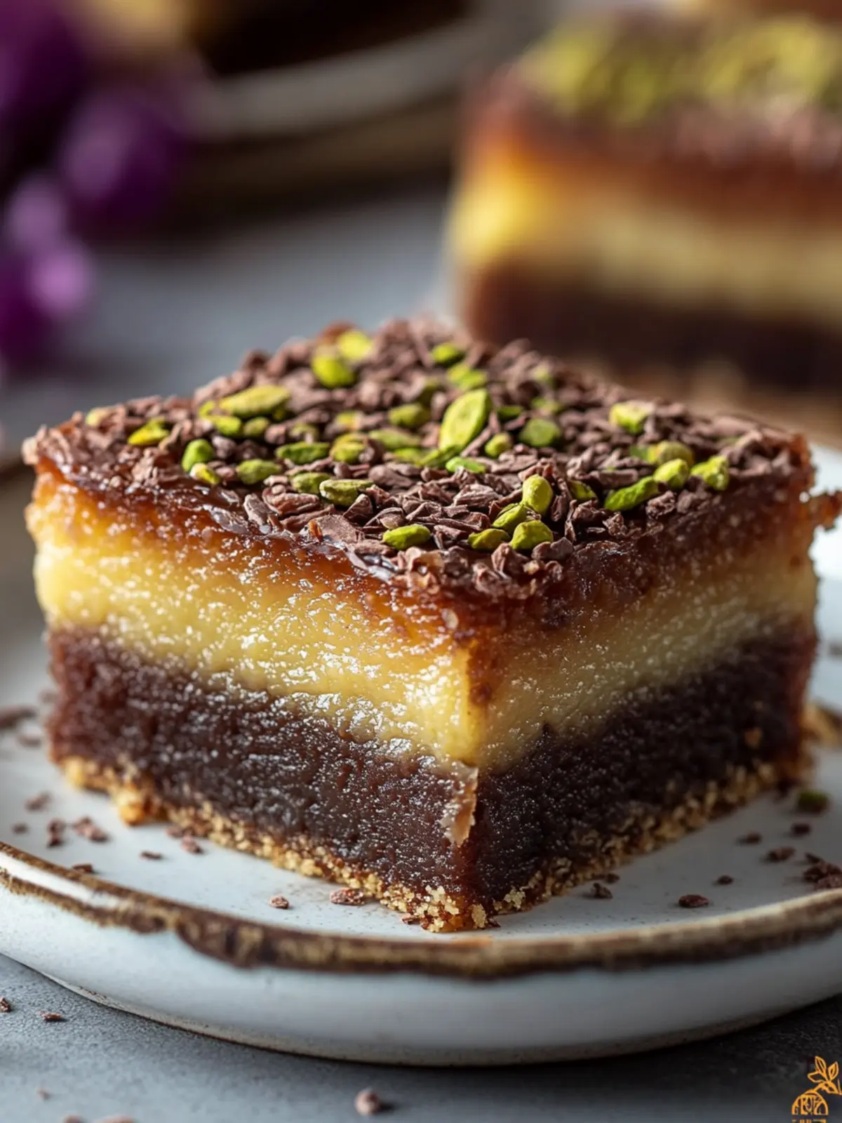 Pistazien-Kunafa-Brownies: Ein unwiderstehlicher Genuss! 2 Pistazien-Kunafa-Brownies