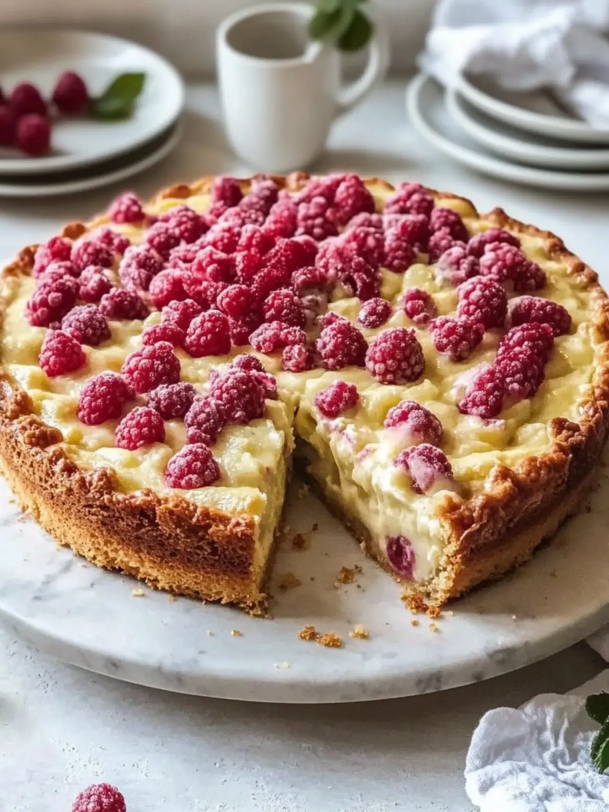 Rhabarberkuchen mit Pudding und Schmand: Ein fruchtiger Genuss 2 Rhabarberkuchen mit Pudding und Schmand