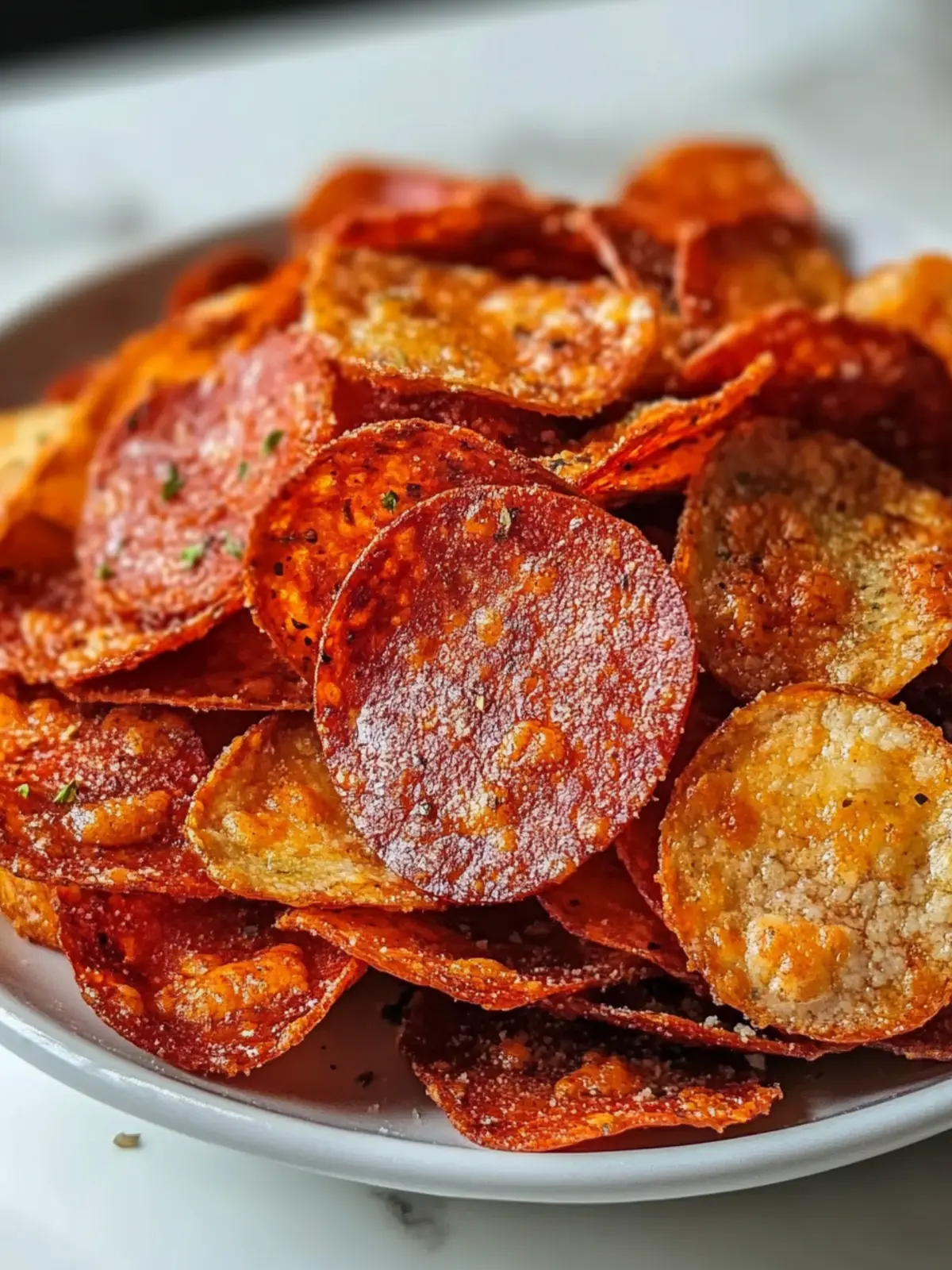 Crispy Luftfryer Peperoni Chips in nur 4 Minuten genießen 5 Crispy Luftfryer Peperoni Chips in nur 4 Minuten