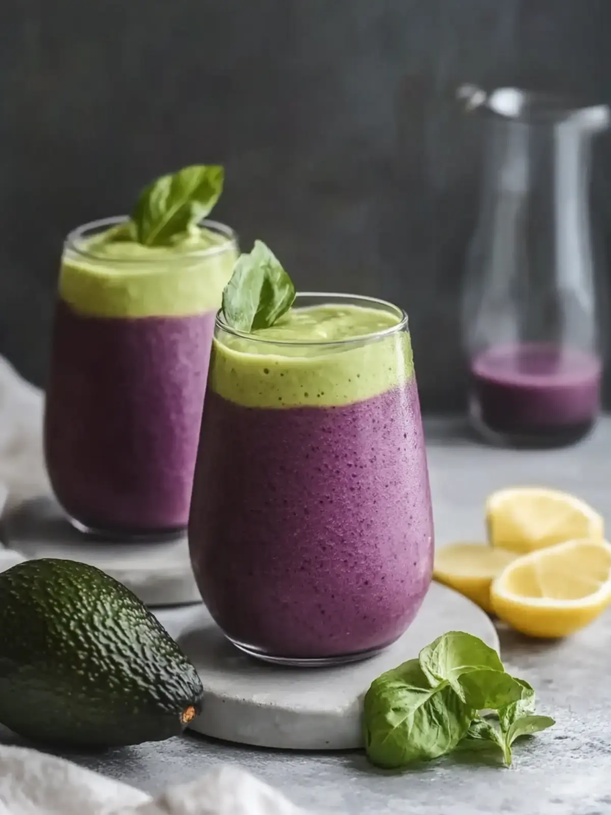 Heidelbeer Avocado Smoothie mit Zitrone und Joghurt Genuss 4 Heidelbeer Avocado Smoothie mit Zitrone und Joghurt