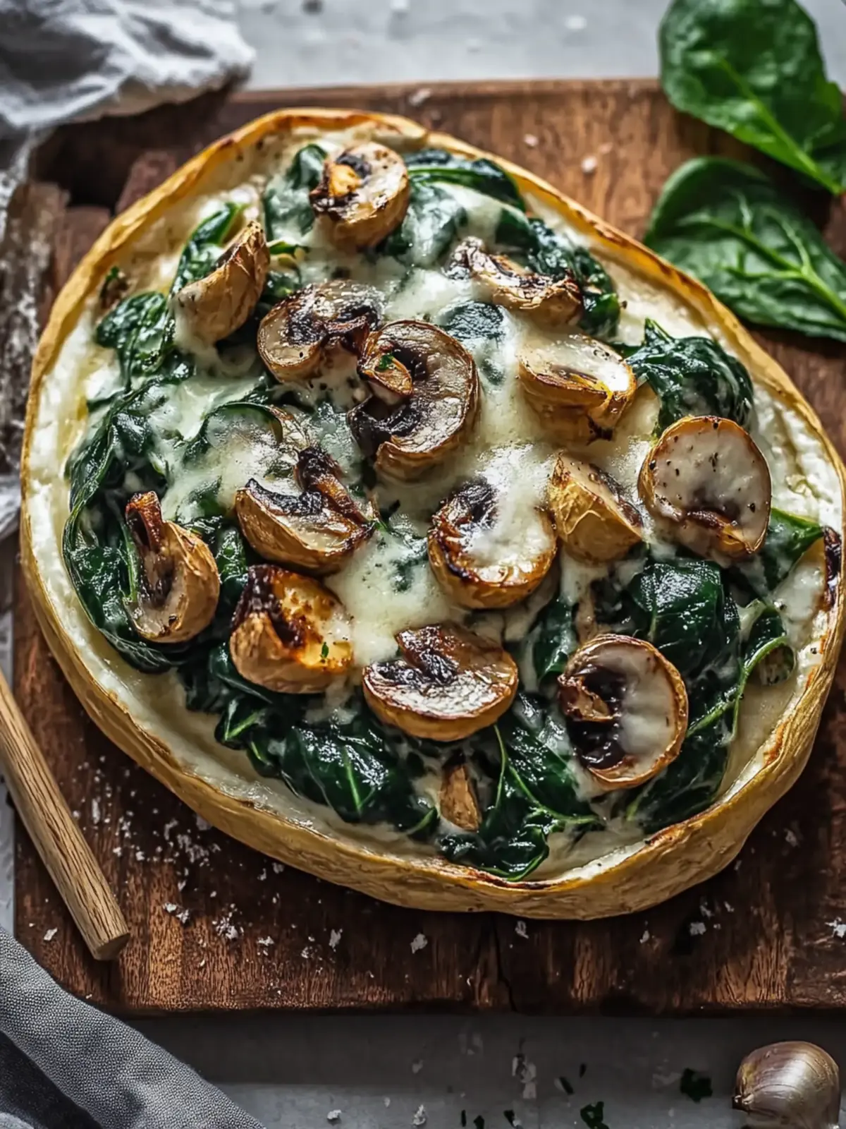 Ofenkartoffeln mit Pilz-Spinat-Füllung fürs gemütliche Dinner 5 Ofenkartoffeln mit Pilz-Spinat-Füllung
