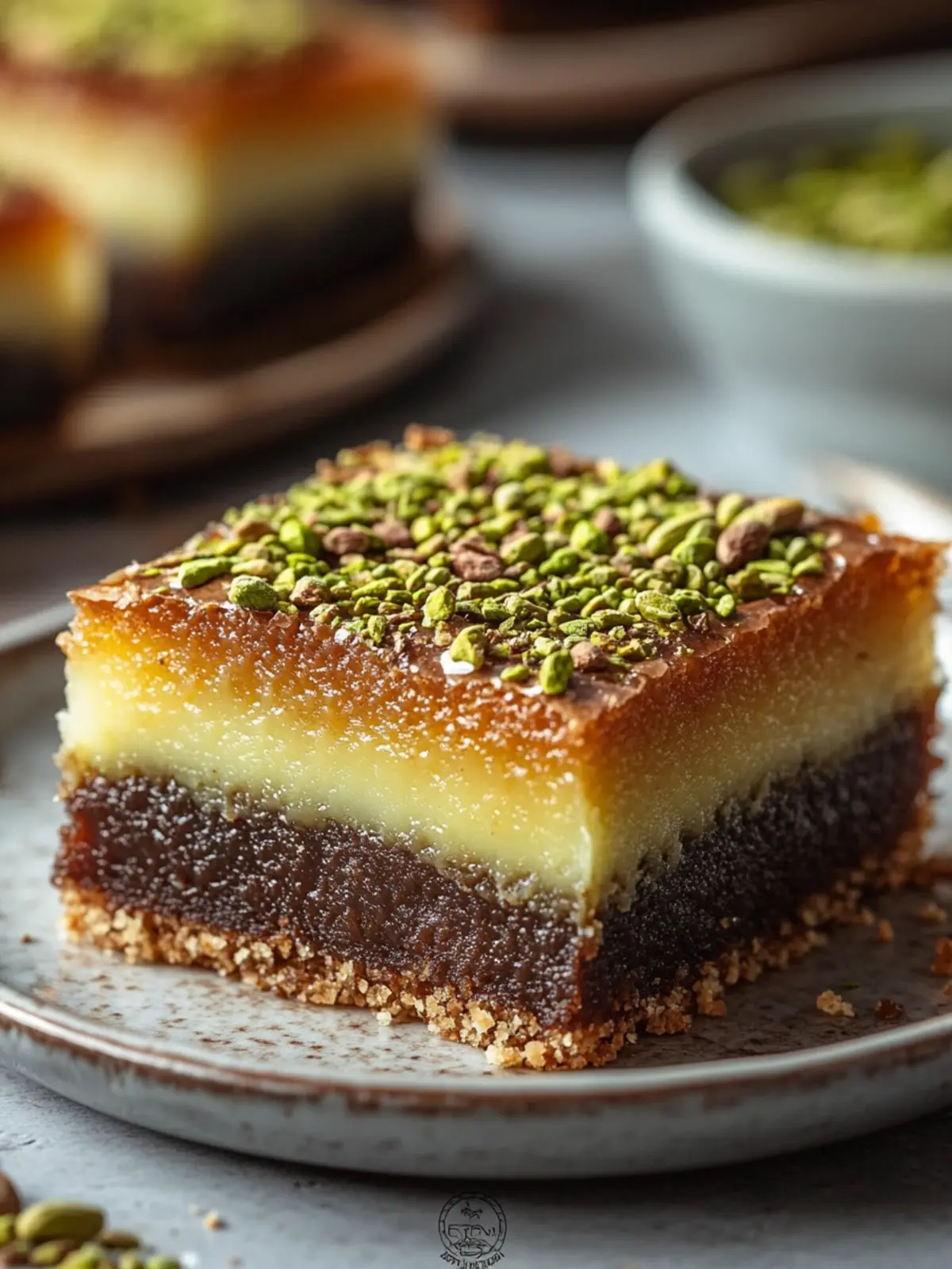 Pistazien-Kunafa-Brownies: Ein unwiderstehlicher Genuss! 3 Pistazien-Kunafa-Brownies